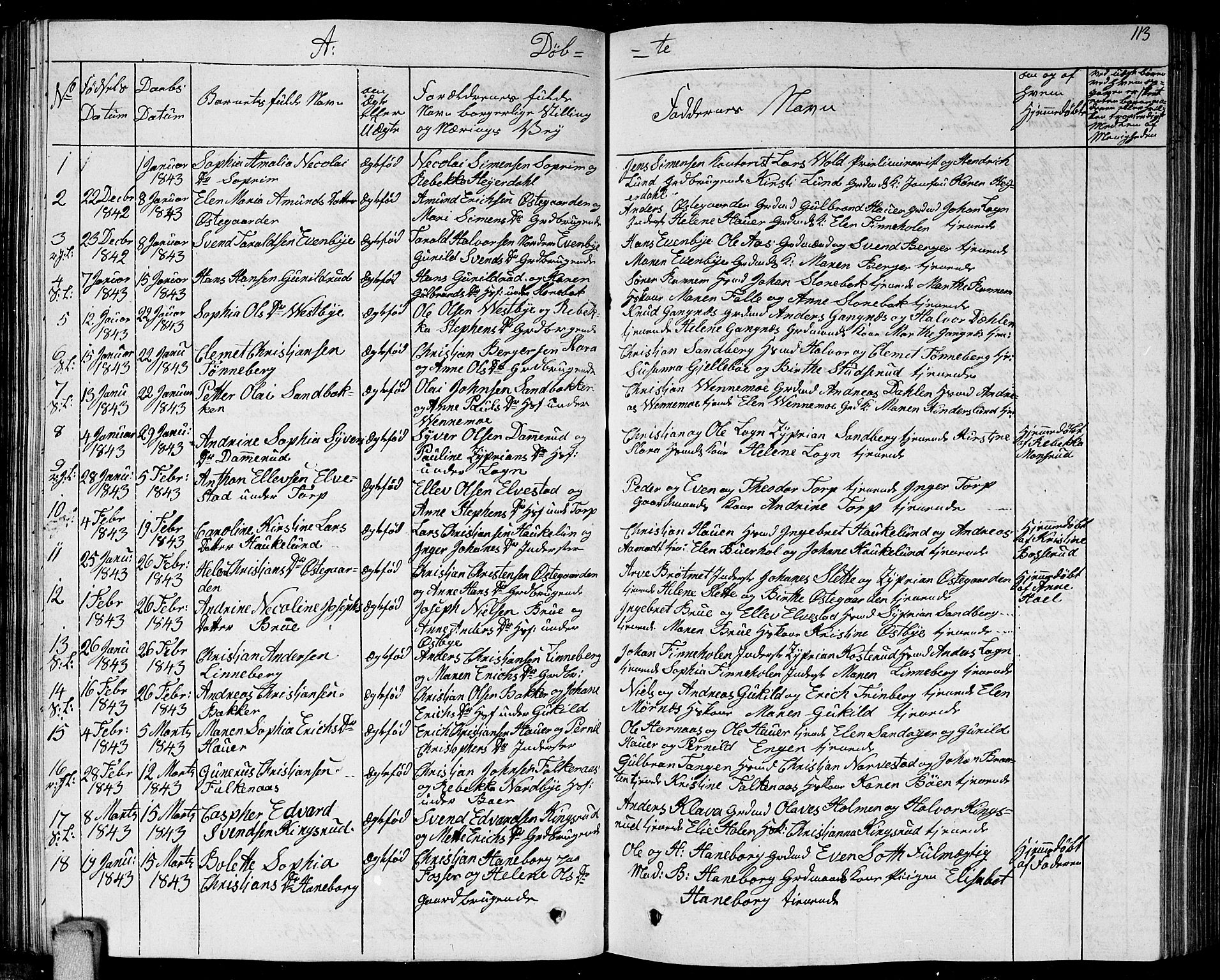 Høland prestekontor Kirkebøker, SAO/A-10346a/G/Ga/L0002: Parish register (copy) no. I 2, 1827-1845, p. 113