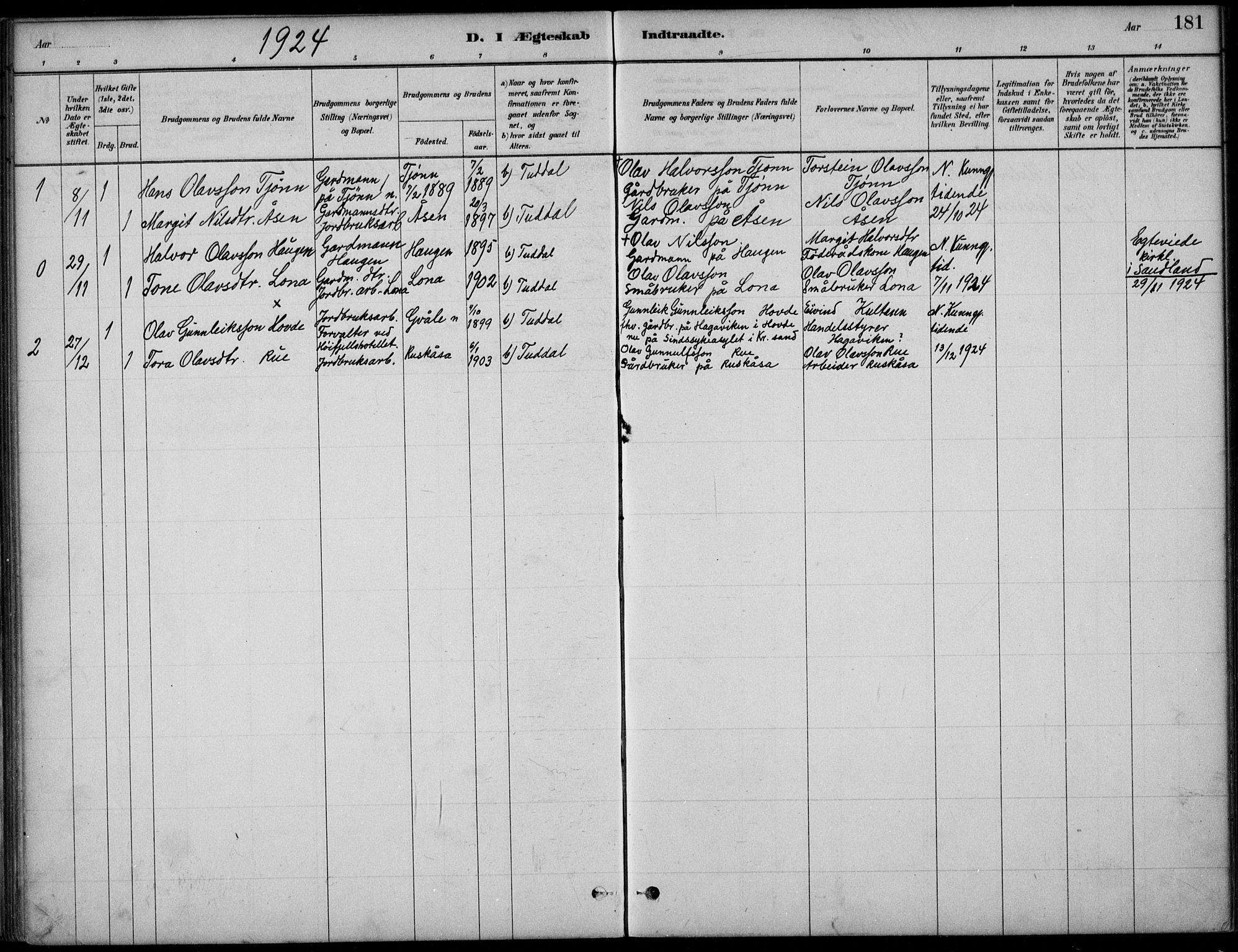 Hjartdal kirkebøker, SAKO/A-270/F/Fc/L0002: Parish register (official) no. III 2, 1880-1936, p. 181