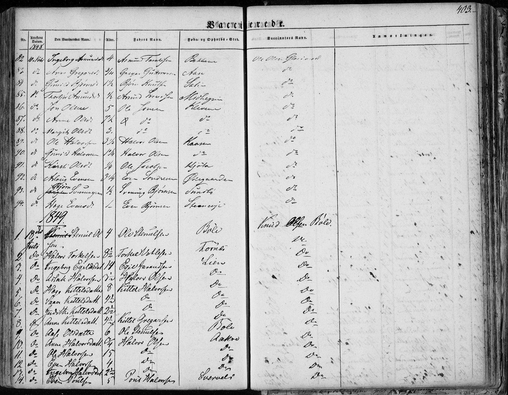 Seljord kirkebøker, SAKO/A-20/F/Fa/L0011: Parish register (official) no. I 11, 1831-1849, p. 403