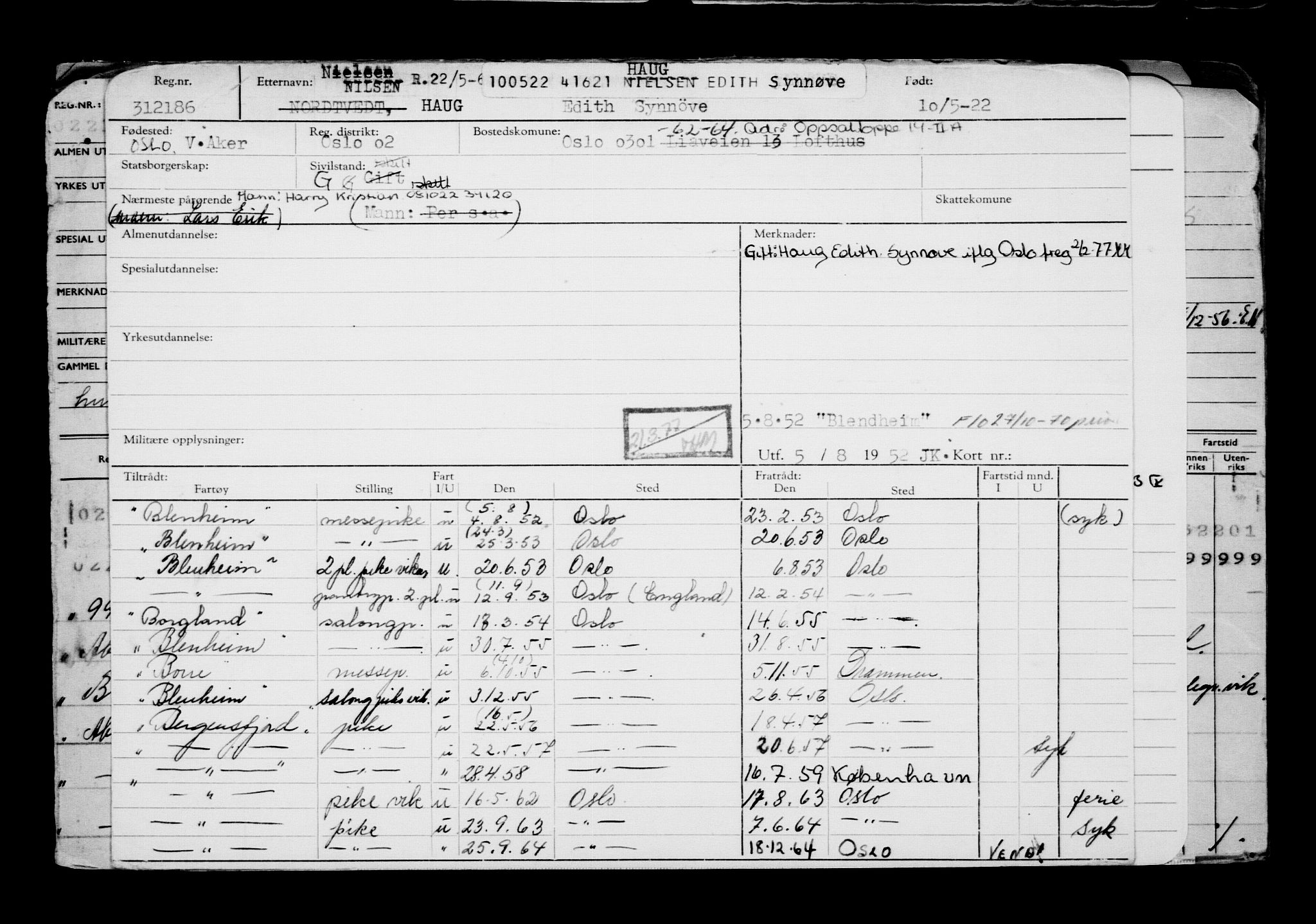 Direktoratet for sjømenn, AV/RA-S-3545/G/Gb/L0206: Hovedkort, 1922, p. 263