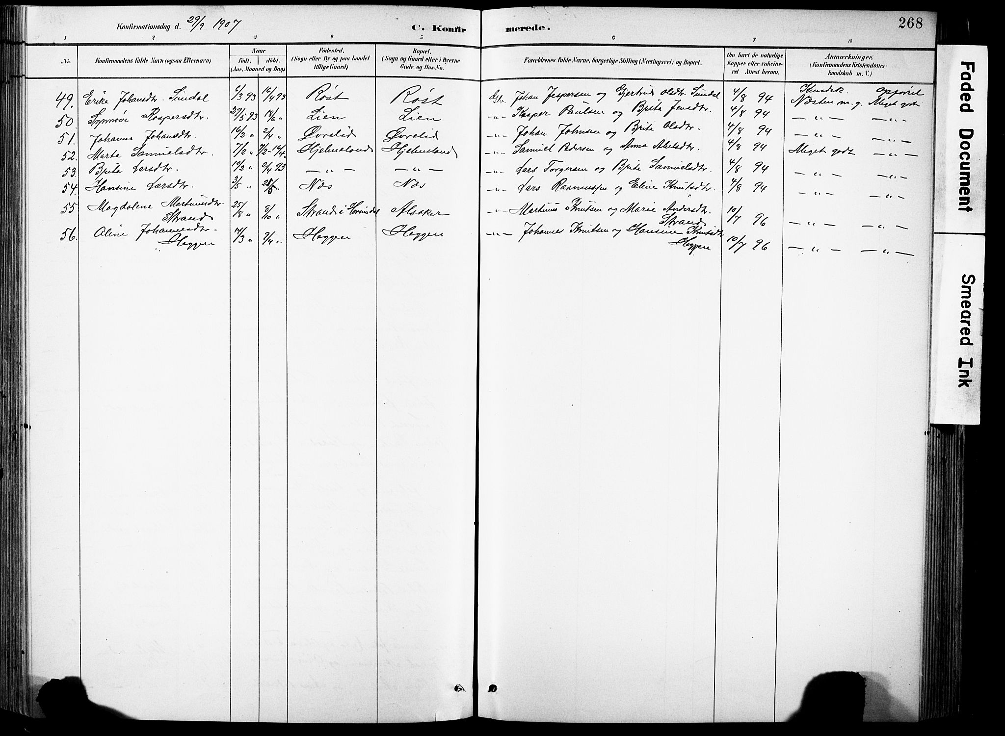 Eid sokneprestembete, AV/SAB-A-82301/H/Hab/Habb/L0002: Parish register (copy) no. B 2, 1882-1907, p. 268