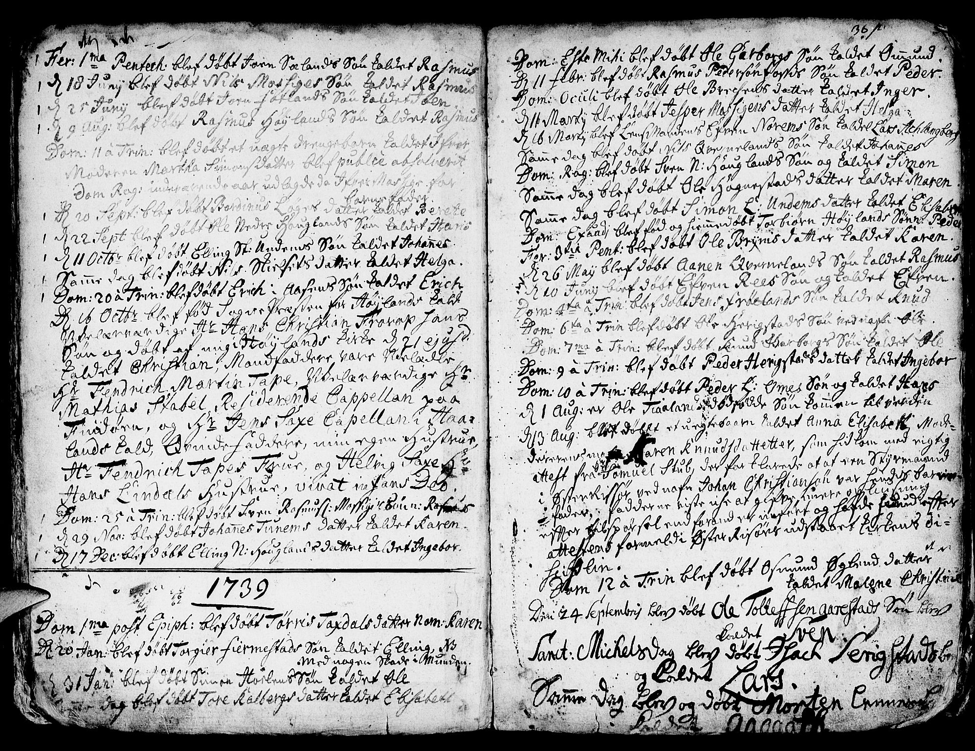 Lye sokneprestkontor, AV/SAST-A-101794/001/30BA/L0001: Parish register (official) no. A 1 /1, 1725-1800