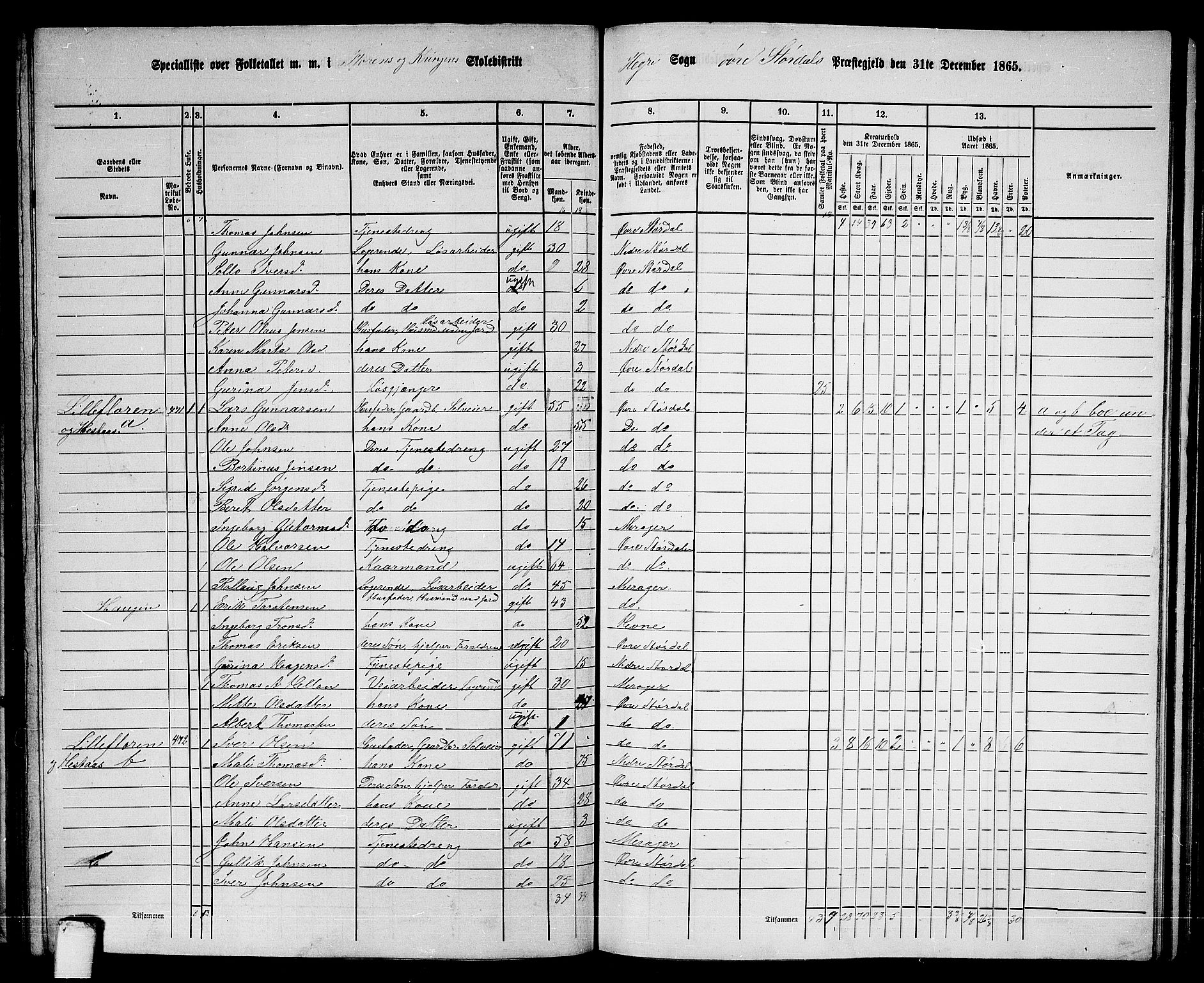 RA, 1865 census for Øvre Stjørdal, 1865, p. 126