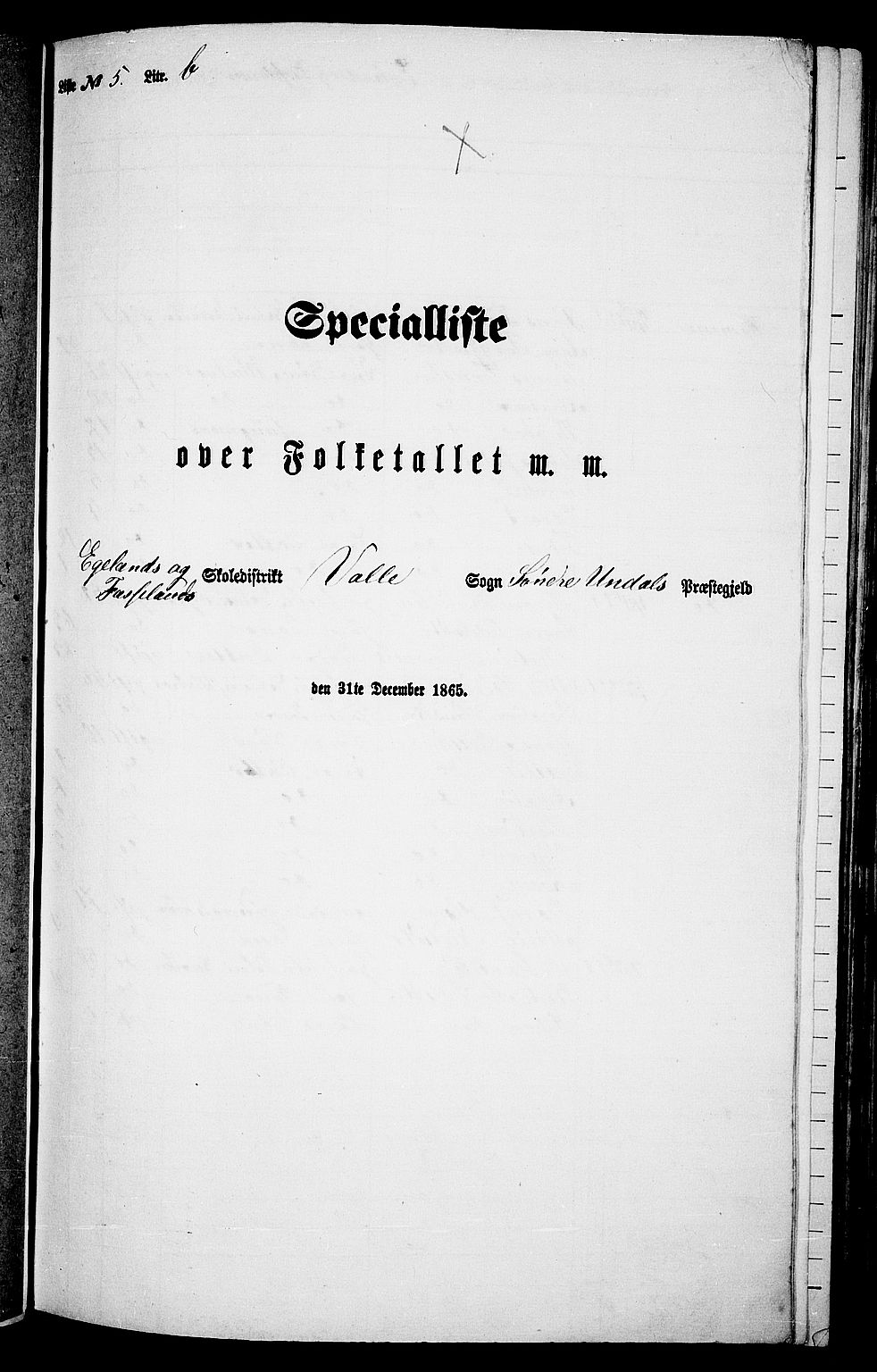 RA, 1865 census for Sør-Audnedal, 1865, p. 77