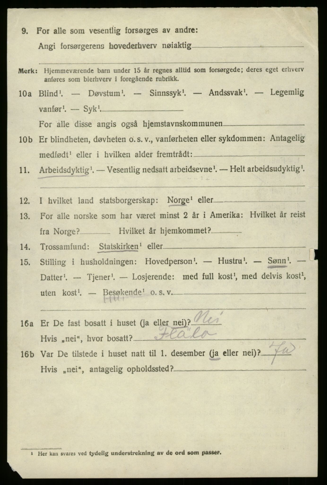 SAB, 1920 census for Breim, 1920, p. 2506