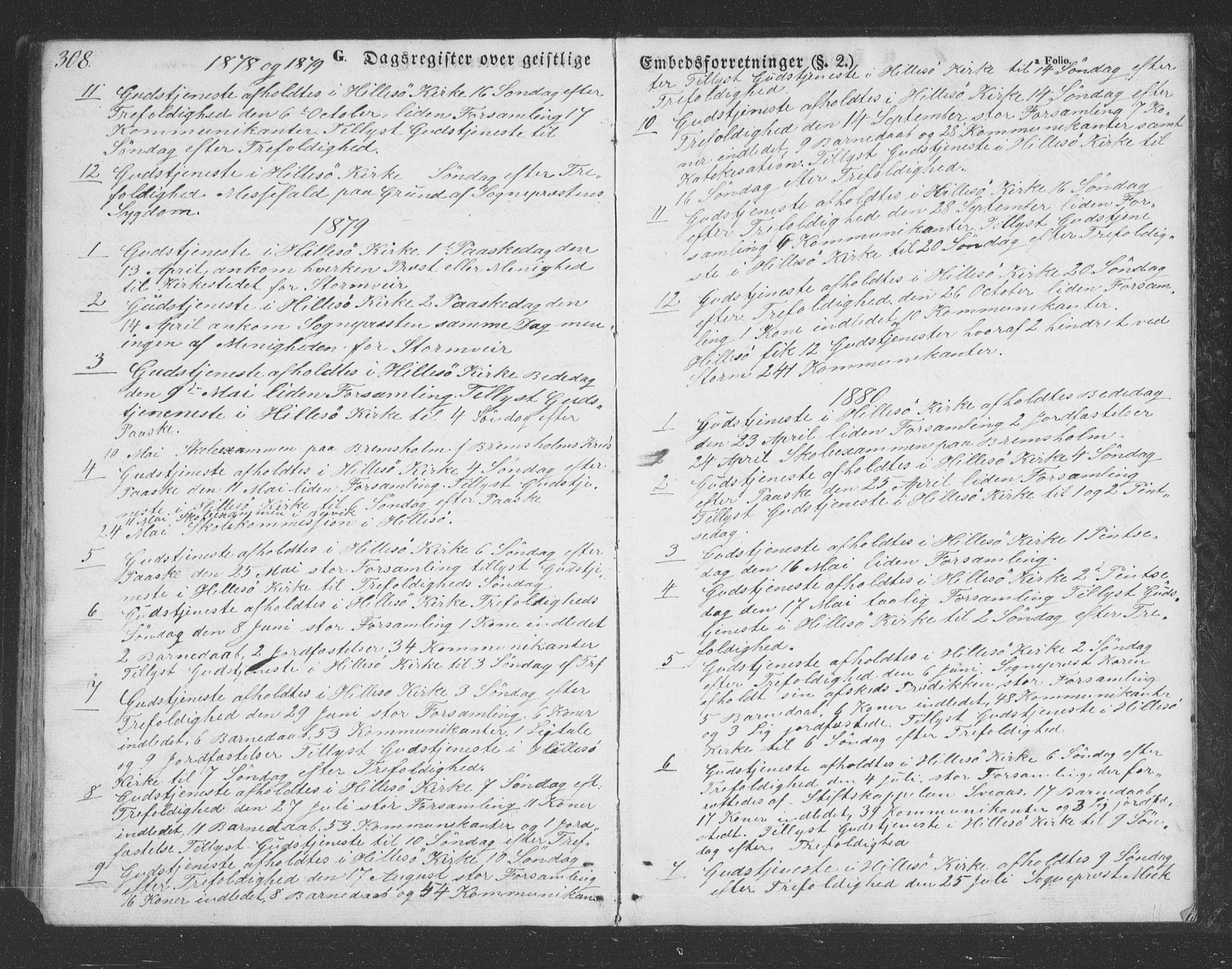 Lenvik sokneprestembete, SATØ/S-1310/H/Ha/Hab/L0020klokker: Parish register (copy) no. 20, 1855-1883, p. 308