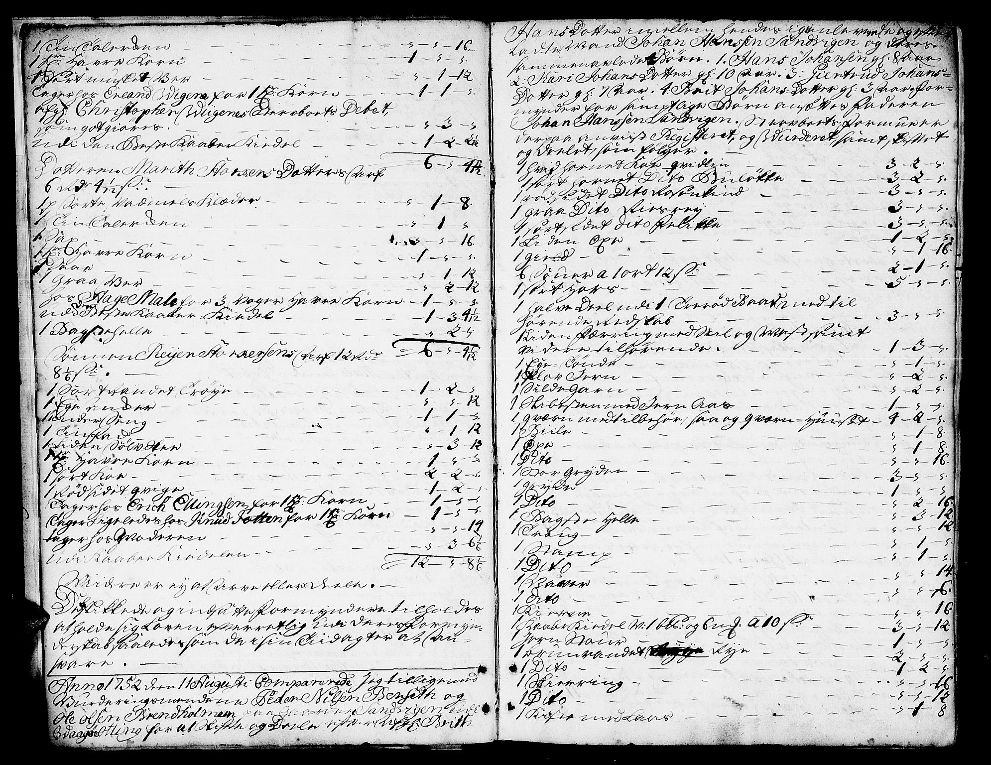 Romsdal sorenskriveri, SAT/A-4149/1/3/3A/L0008: Skifteprotokoll, 1752-1761, p. 4b-5a