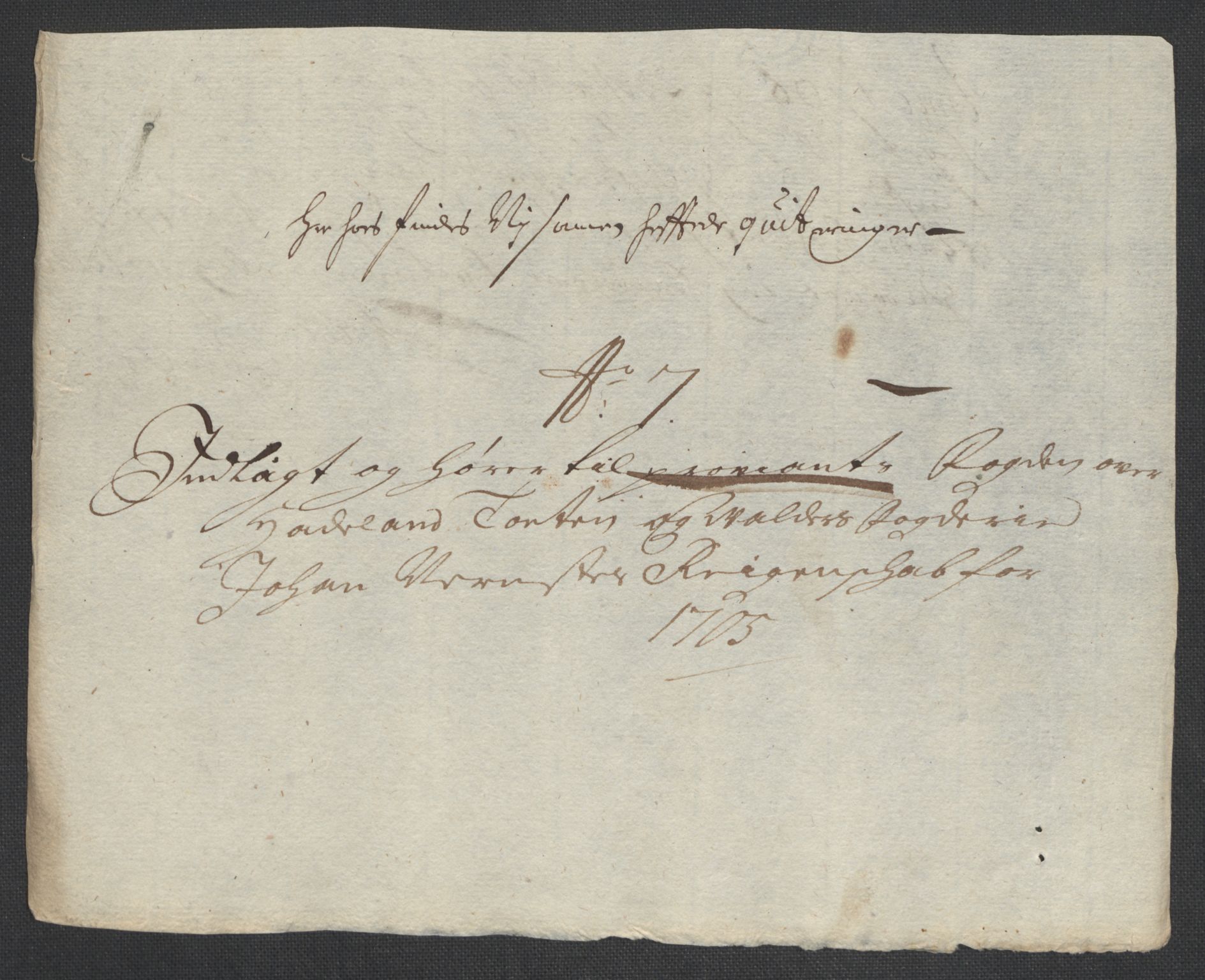 Rentekammeret inntil 1814, Reviderte regnskaper, Fogderegnskap, RA/EA-4092/R18/L1303: Fogderegnskap Hadeland, Toten og Valdres, 1705, p. 64