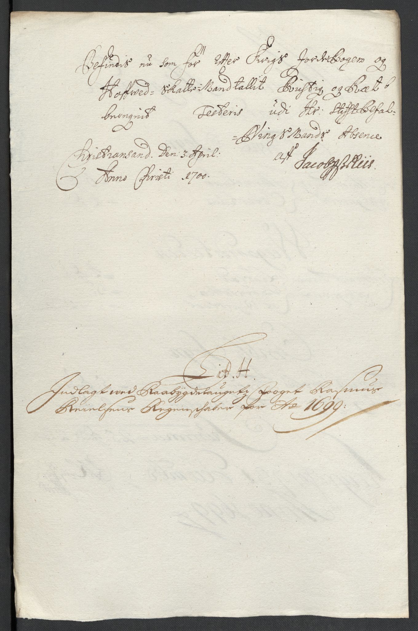 Rentekammeret inntil 1814, Reviderte regnskaper, Fogderegnskap, RA/EA-4092/R40/L2445: Fogderegnskap Råbyggelag, 1697-1699, p. 262