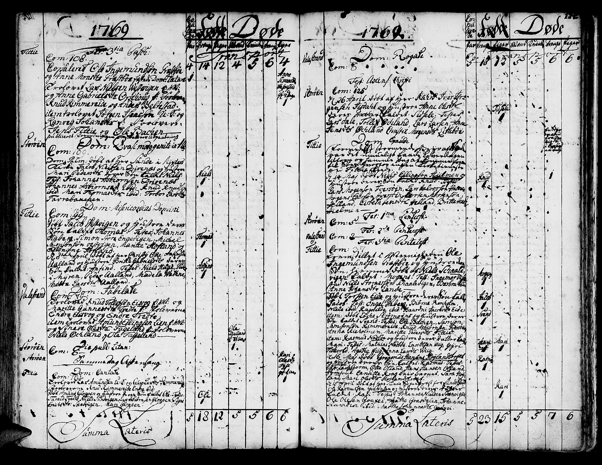 Stord sokneprestembete, SAB/A-78201/H/Haa: Parish register (official) no. A 2, 1744-1777, p. 174