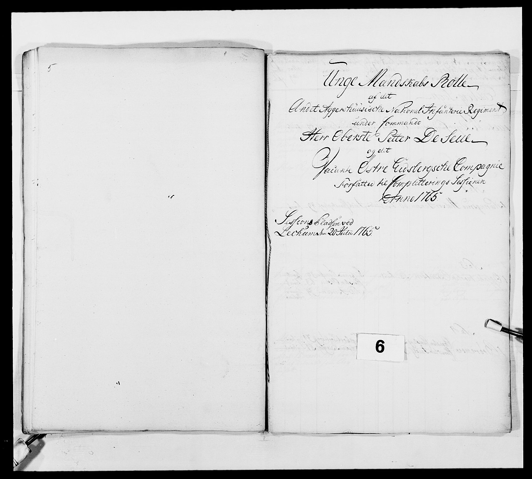 Kommanderende general (KG I) med Det norske krigsdirektorium, RA/EA-5419/E/Ea/L0492: 2. Akershusiske regiment, 1765, p. 106