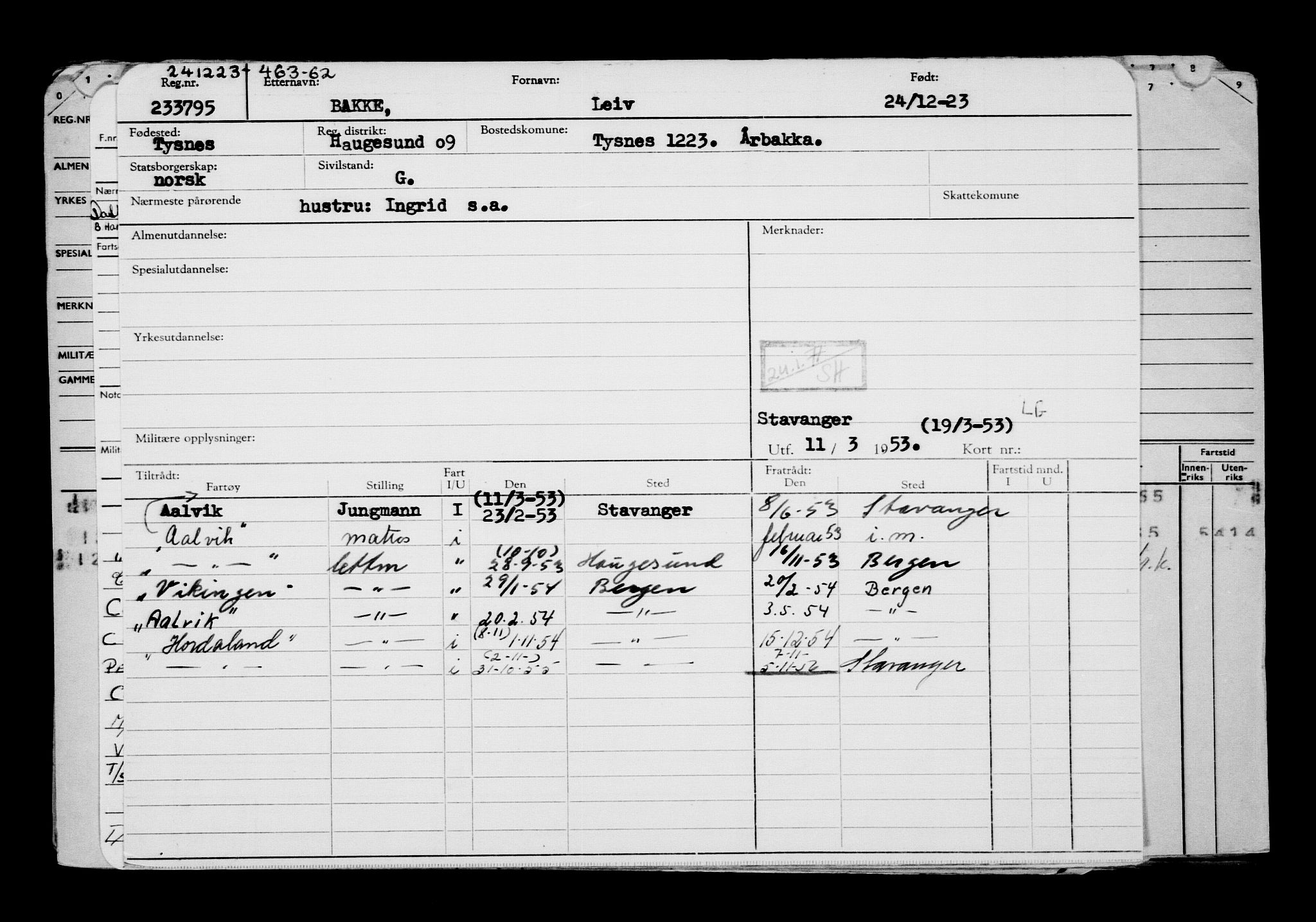 Direktoratet for sjømenn, AV/RA-S-3545/G/Gb/L0226: Hovedkort, 1923-1924, p. 55