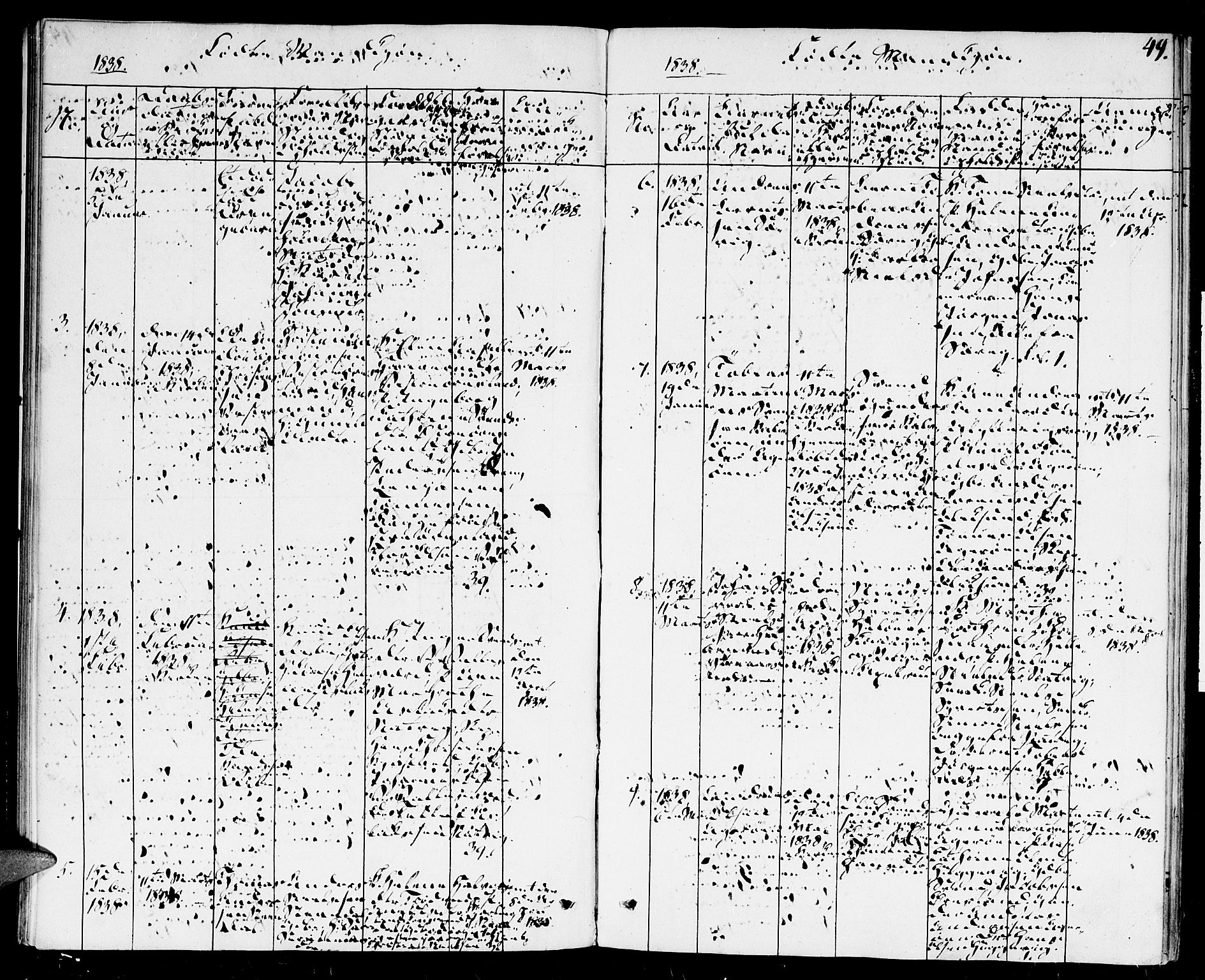 Høvåg sokneprestkontor, SAK/1111-0025/F/Fa/L0002: Parish register (official) no. A 2, 1837-1843, p. 49