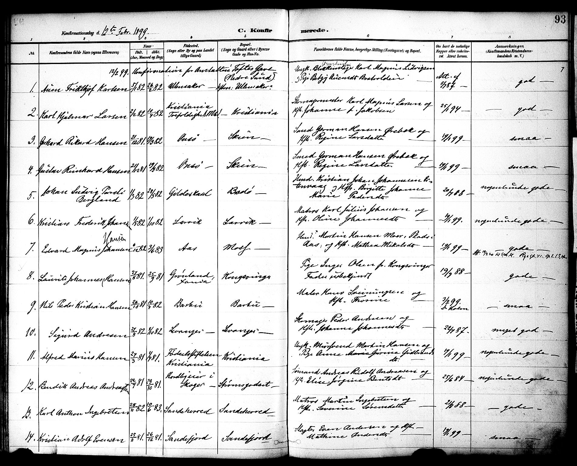 Nes prestekontor, Hedmark, SAH/PREST-020/K/Ka/L0010: Parish register (official) no. 10, 1887-1905, p. 93
