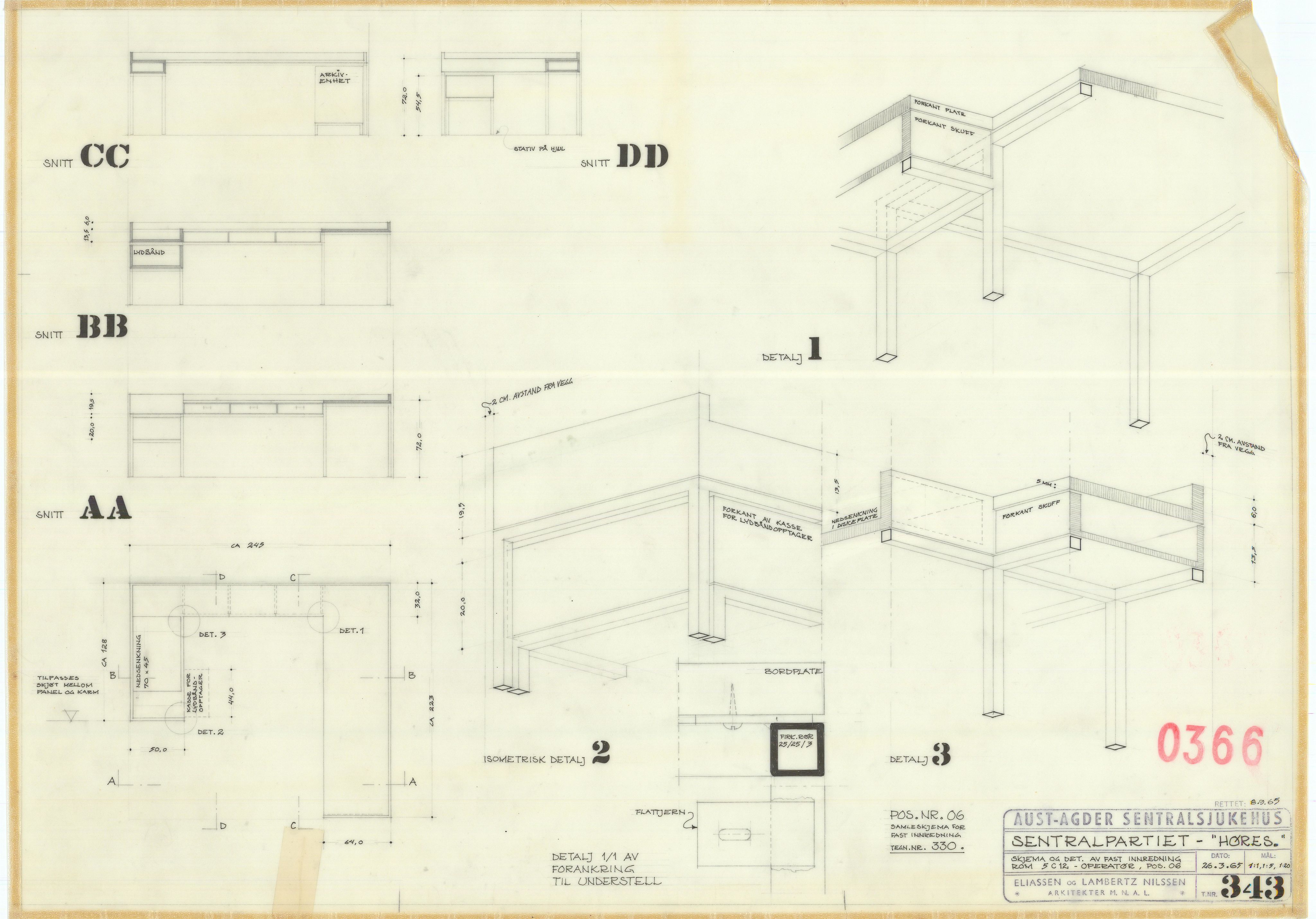 Eliassen og Lambertz-Nilssen Arkitekter, AAKS/PA-2983/T/T01/L0006: Tegningskogger 0366, 1960-1966, p. 30