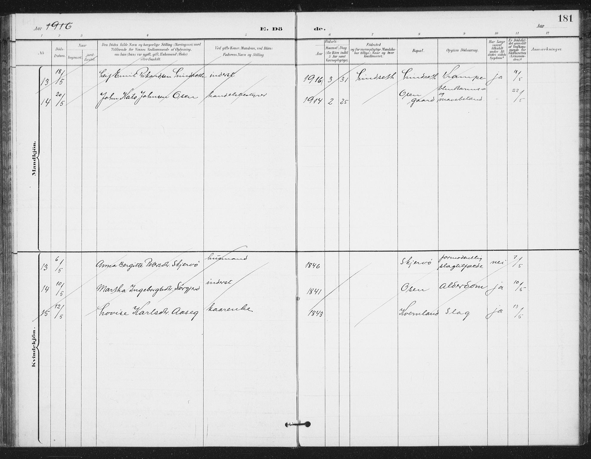 Ministerialprotokoller, klokkerbøker og fødselsregistre - Sør-Trøndelag, SAT/A-1456/658/L0723: Parish register (official) no. 658A02, 1897-1912, p. 181