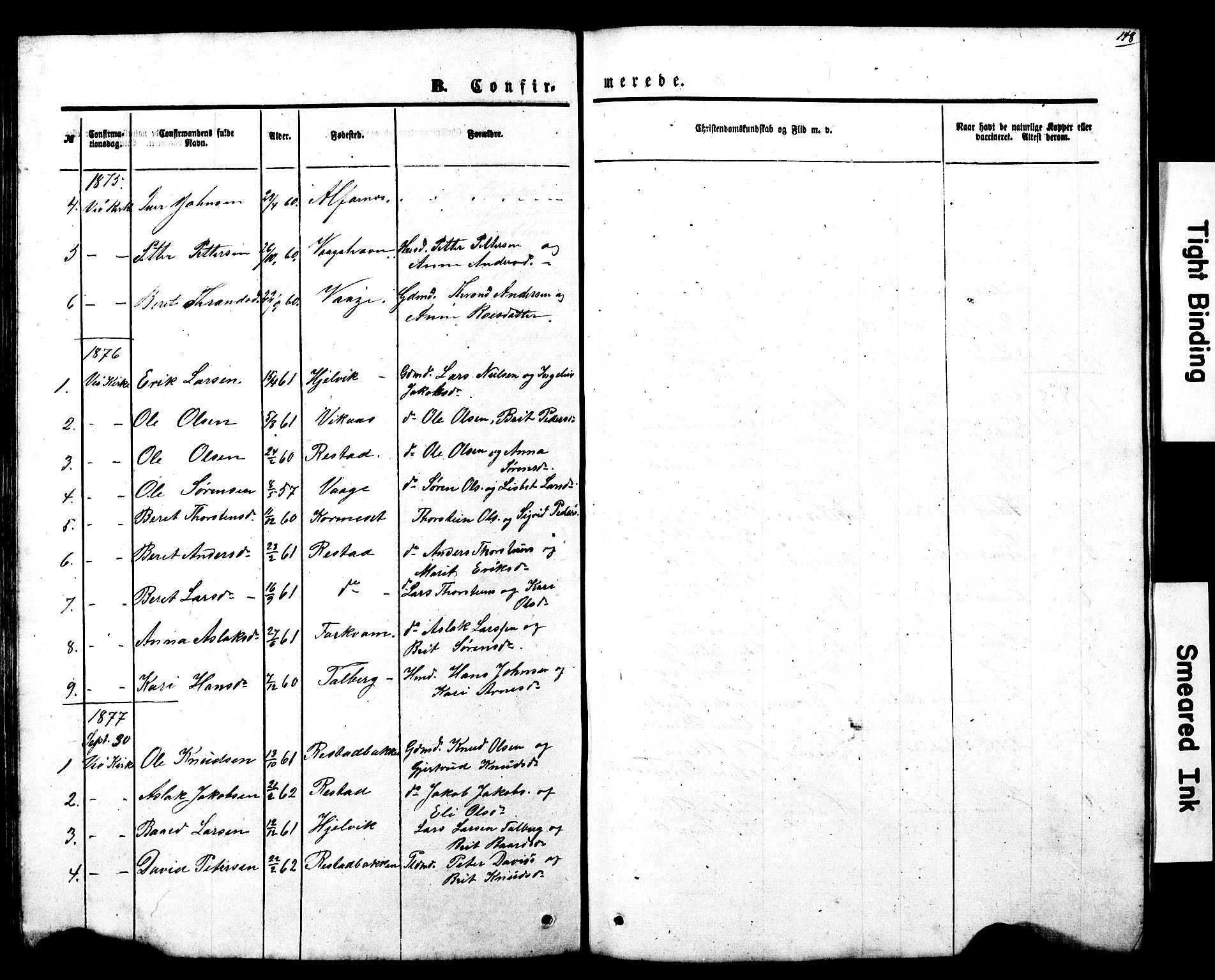 Ministerialprotokoller, klokkerbøker og fødselsregistre - Møre og Romsdal, SAT/A-1454/550/L0618: Parish register (copy) no. 550C01, 1870-1927, p. 148
