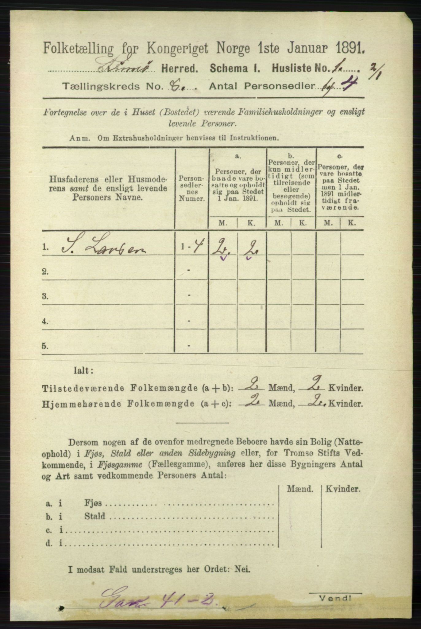 RA, 1891 census for 1141 Finnøy, 1891, p. 1650