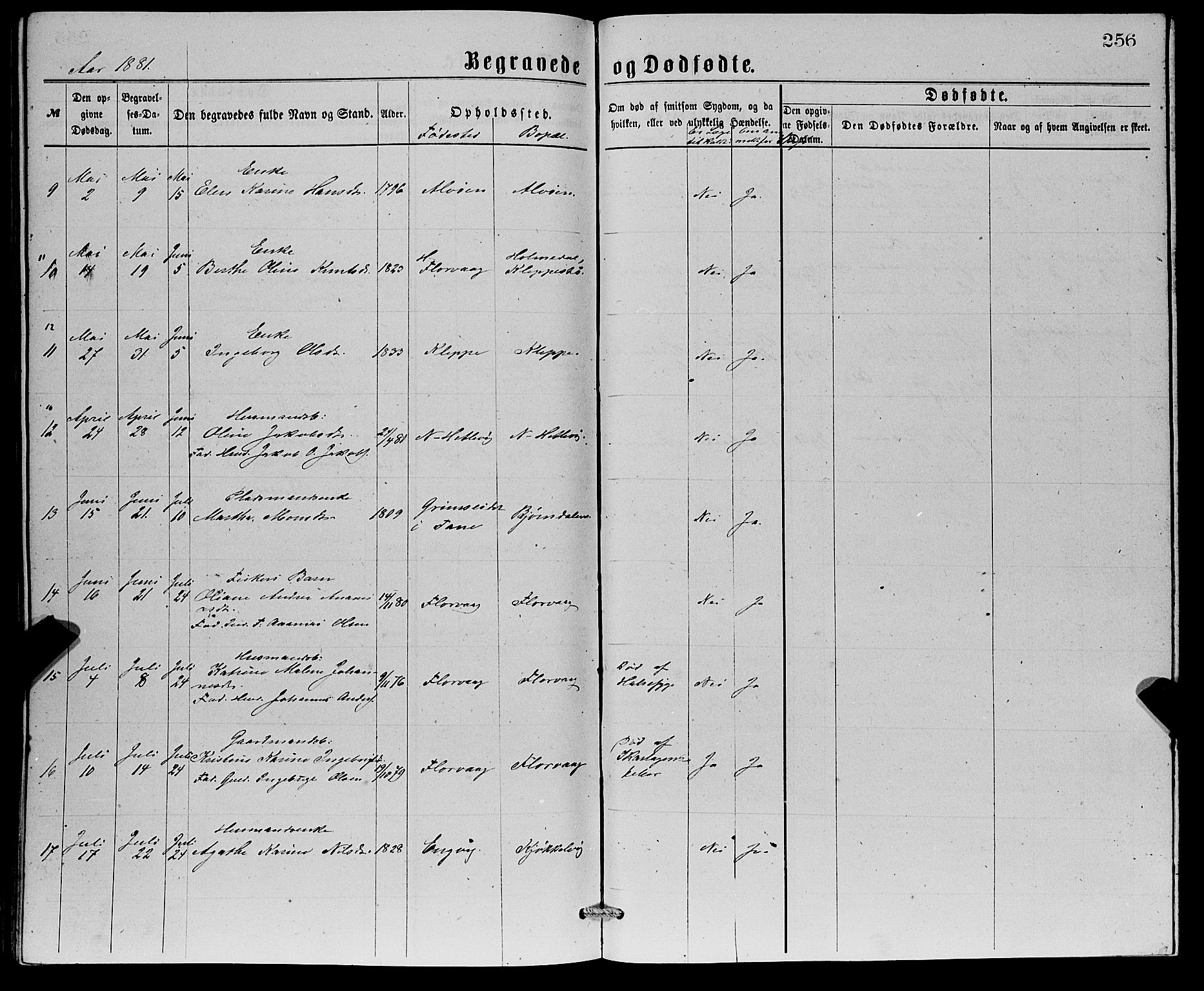 Askøy Sokneprestembete, AV/SAB-A-74101/H/Ha/Hab/Haba/L0007: Parish register (copy) no. A 7, 1871-1881, p. 256