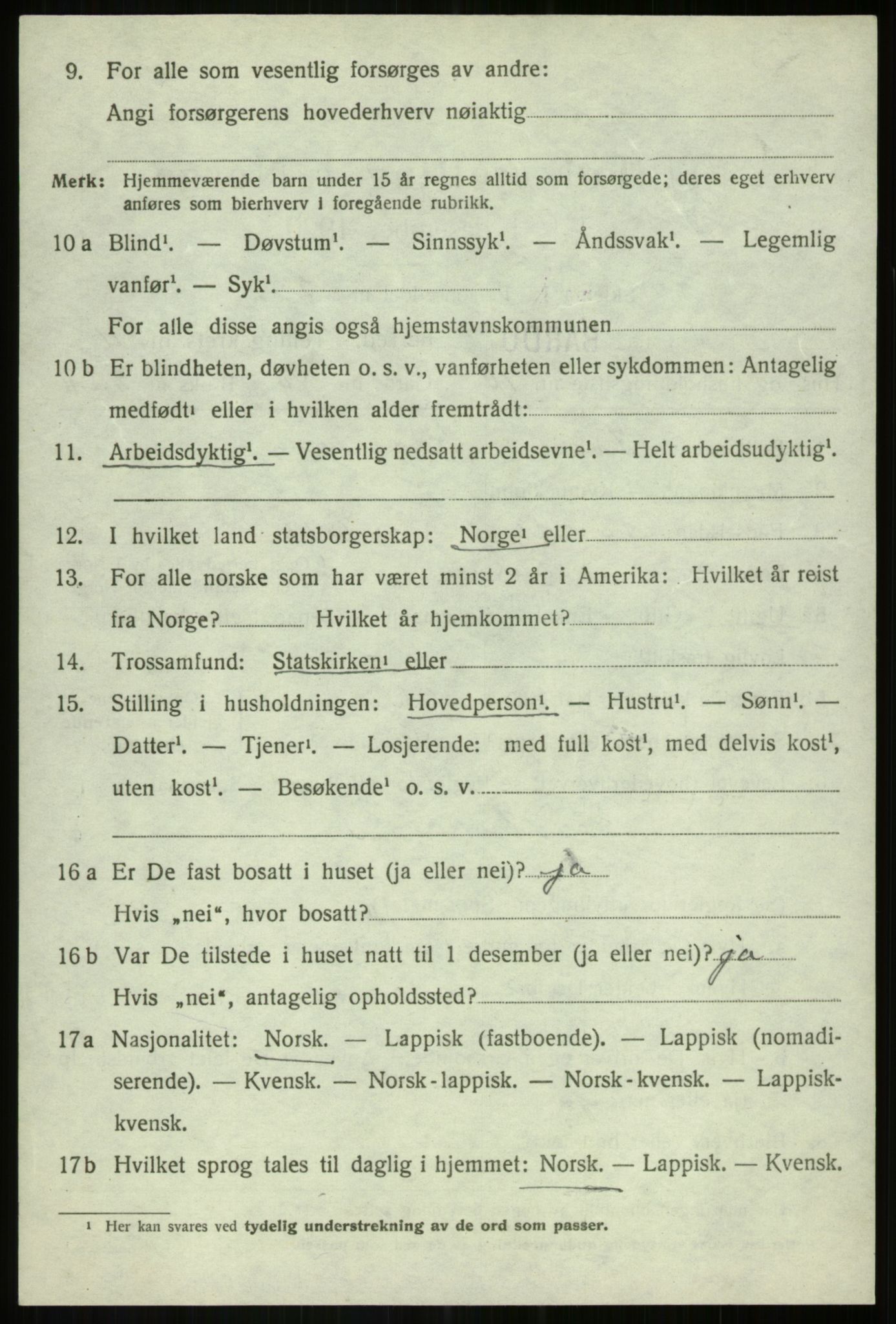 SATØ, 1920 census for Bardu, 1920, p. 3606