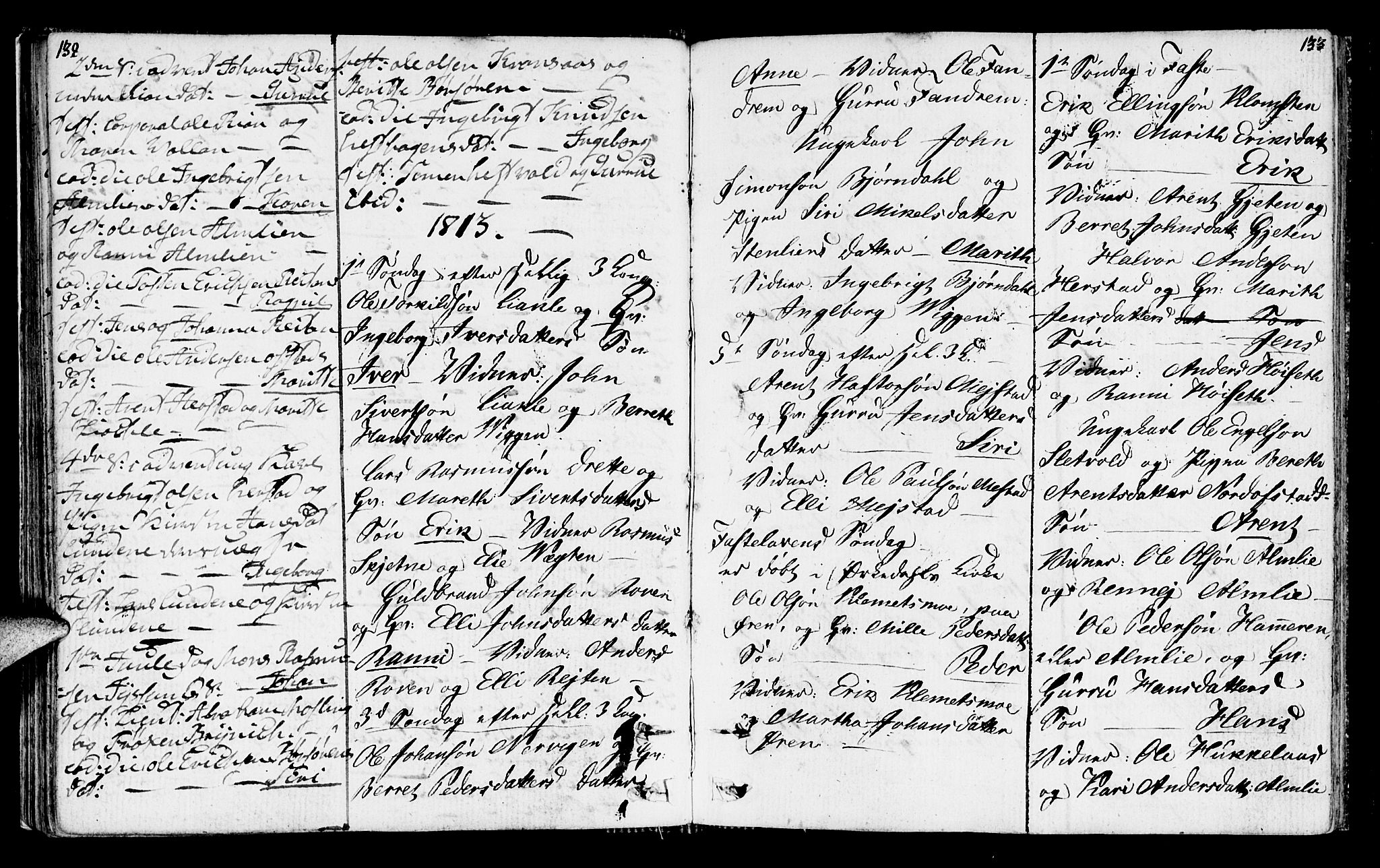 Ministerialprotokoller, klokkerbøker og fødselsregistre - Sør-Trøndelag, SAT/A-1456/665/L0769: Parish register (official) no. 665A04, 1803-1816, p. 132-133
