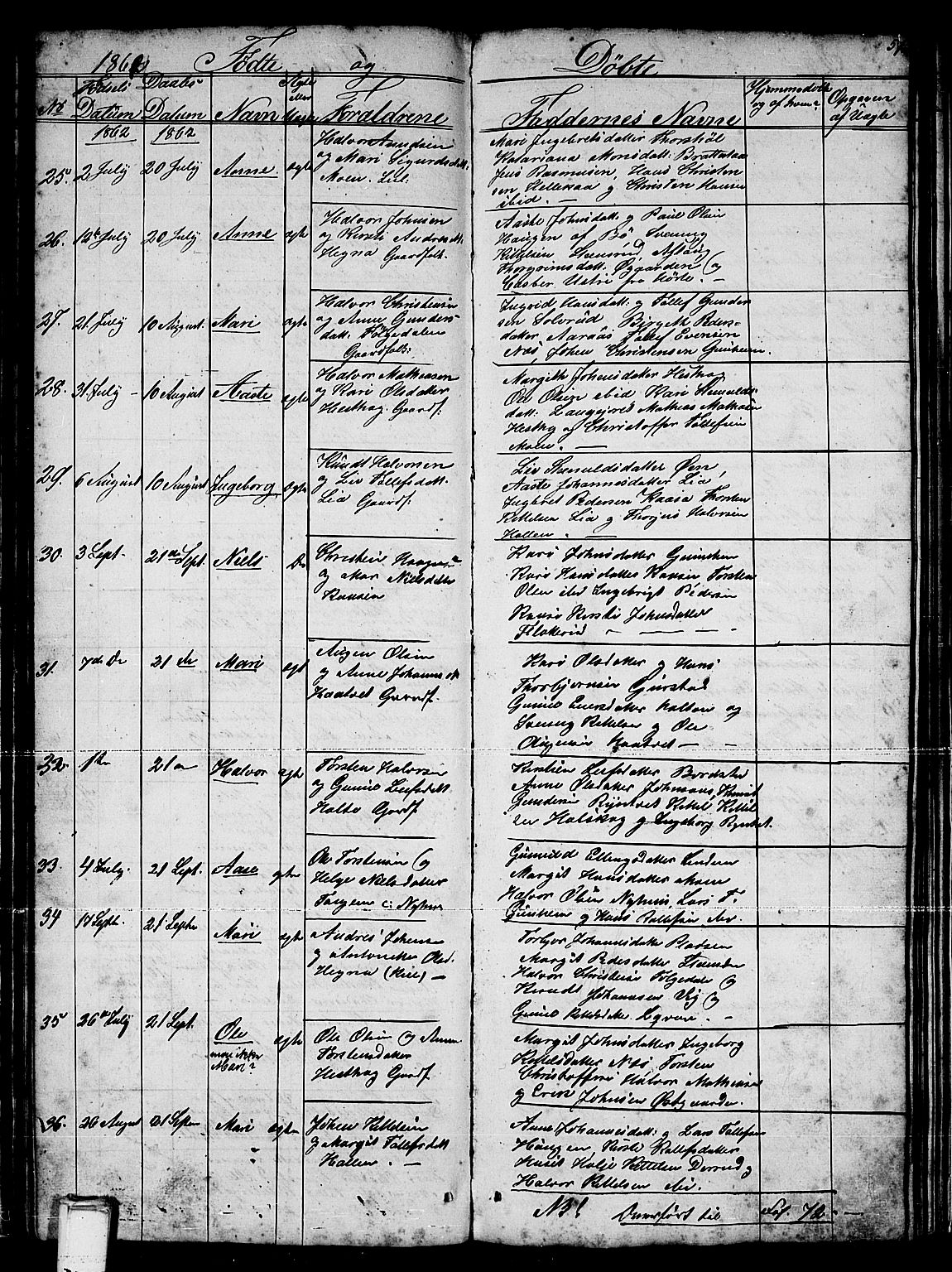 Sauherad kirkebøker, SAKO/A-298/G/Gb/L0001: Parish register (copy) no. II 1, 1845-1865, p. 57