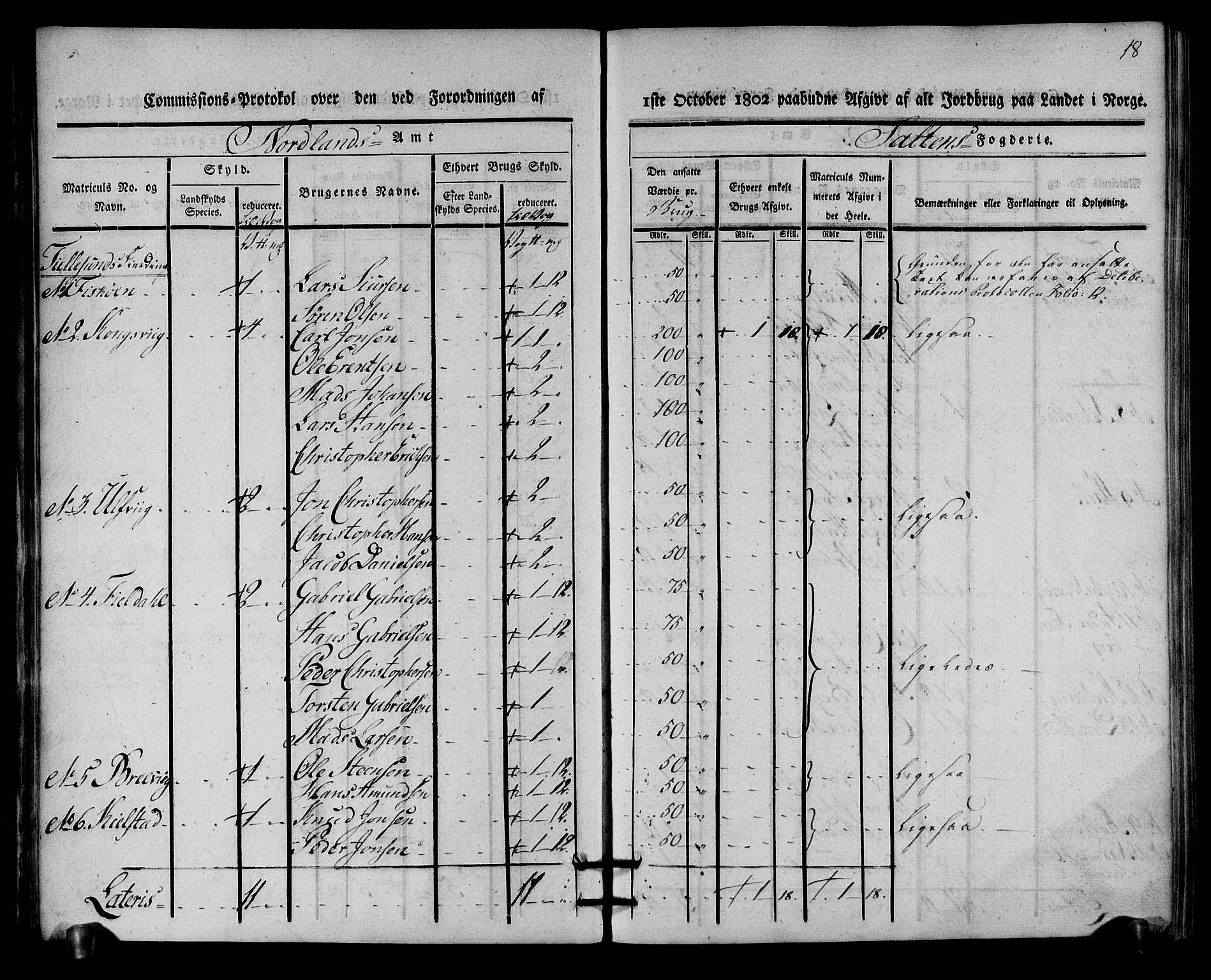 Rentekammeret inntil 1814, Realistisk ordnet avdeling, RA/EA-4070/N/Ne/Nea/L0160: Salten fogderi. Kommisjonsprotokoll, 1803, p. 17