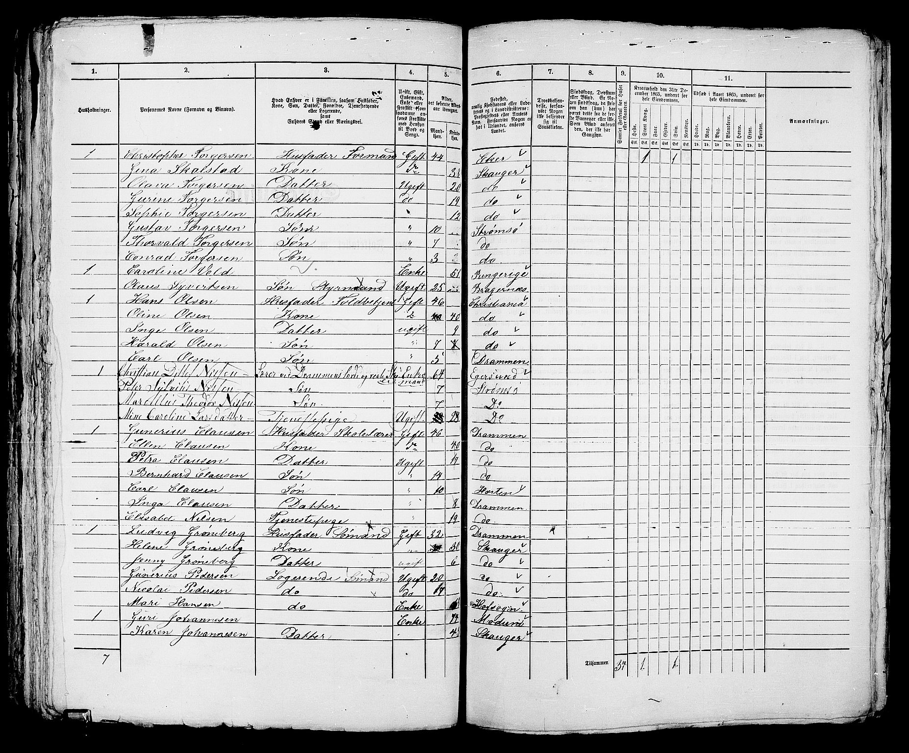 RA, 1865 census for Strømsø in Drammen, 1865, p. 178