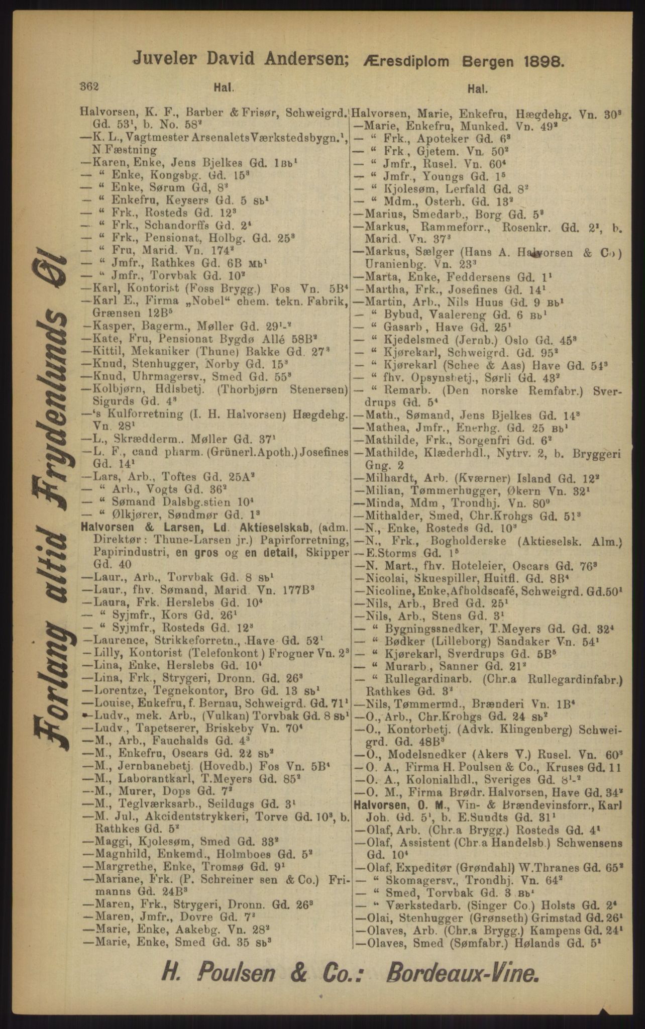 Kristiania/Oslo adressebok, PUBL/-, 1902, p. 362