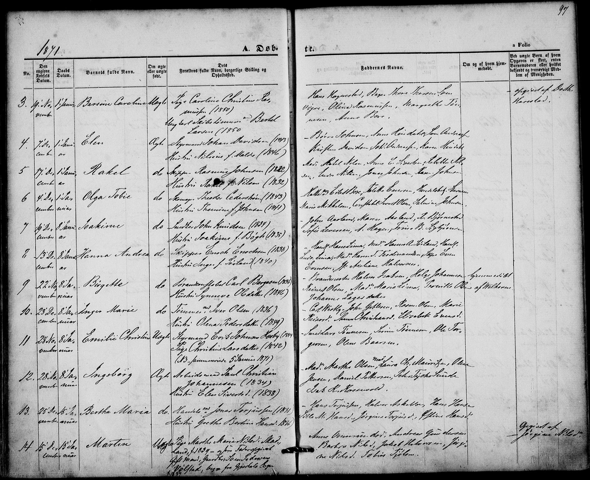 St. Petri sokneprestkontor, AV/SAST-A-101813/001/30/30BA/L0008: Parish register (official) no. A 8, 1868-1876, p. 97