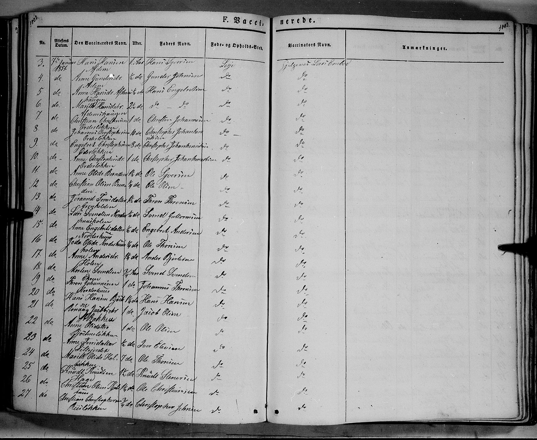 Lesja prestekontor, SAH/PREST-068/H/Ha/Haa/L0006: Parish register (official) no. 6B, 1843-1854, p. 1002-1003