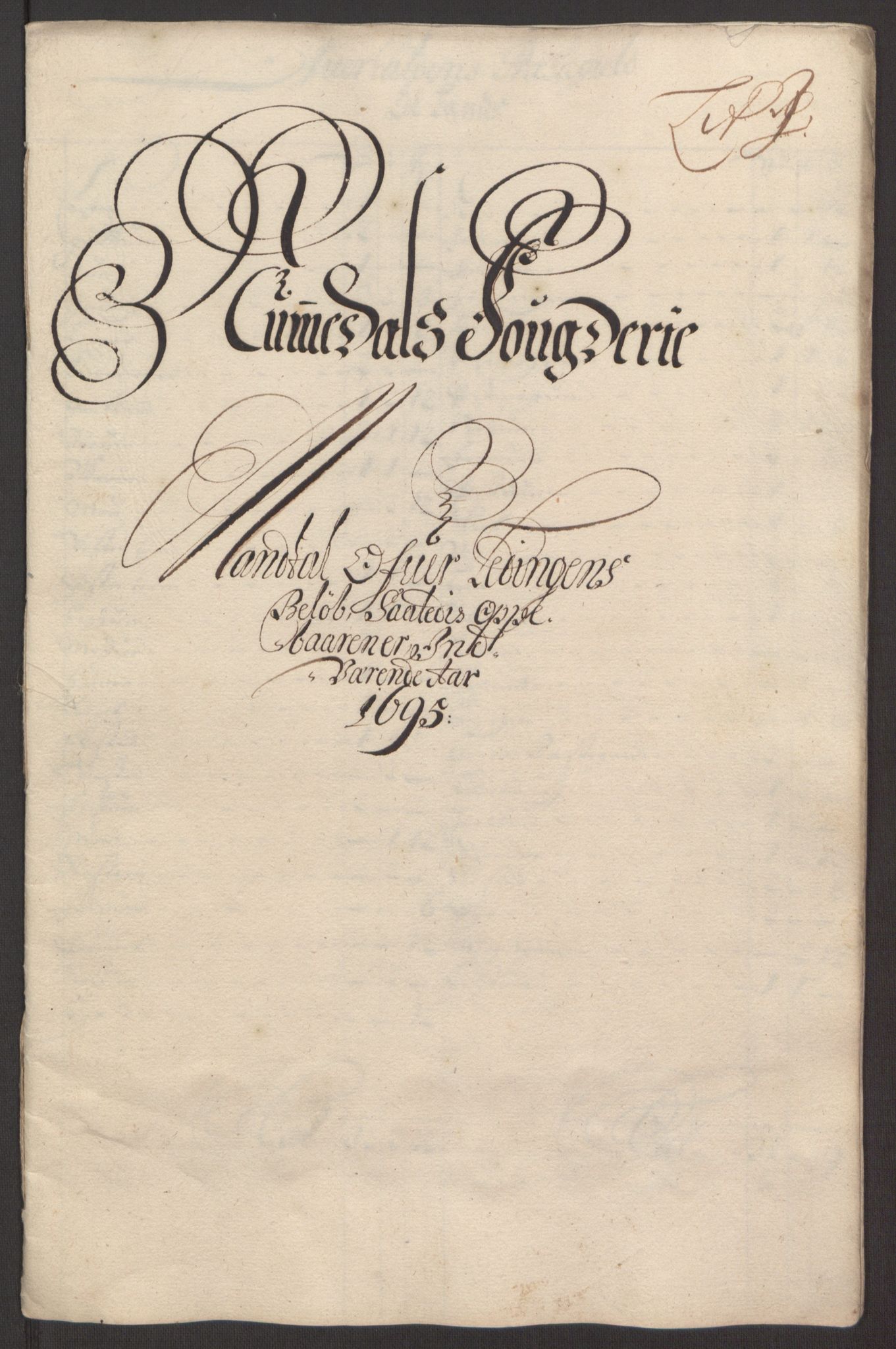 Rentekammeret inntil 1814, Reviderte regnskaper, Fogderegnskap, RA/EA-4092/R64/L4424: Fogderegnskap Namdal, 1692-1695, p. 497