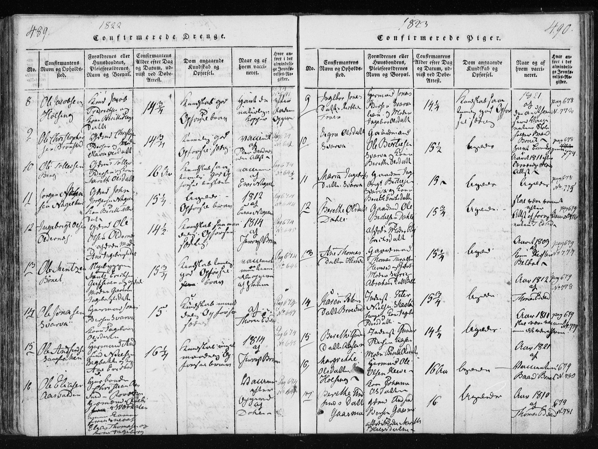 Ministerialprotokoller, klokkerbøker og fødselsregistre - Nord-Trøndelag, SAT/A-1458/749/L0469: Parish register (official) no. 749A03, 1817-1857, p. 489-490