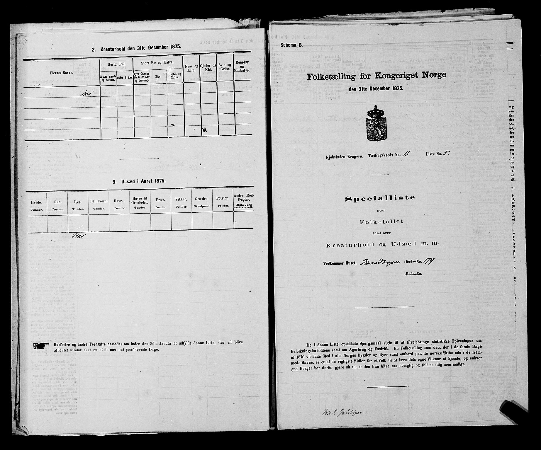 SAKO, 1875 census for 0801P Kragerø, 1875, p. 346