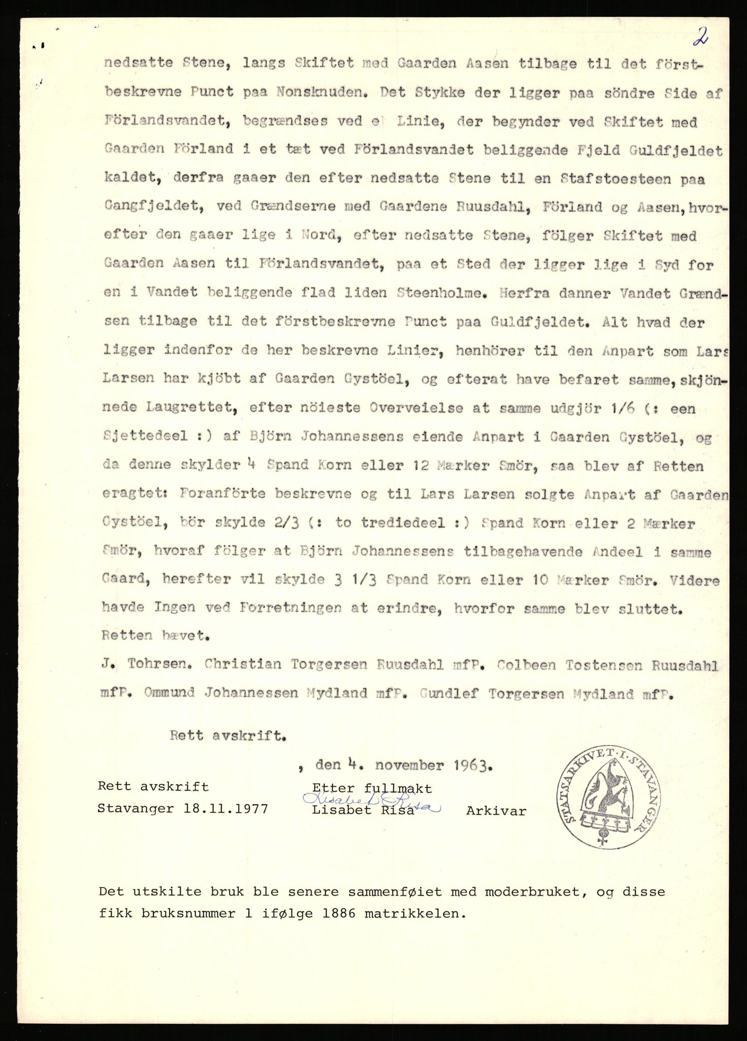 Statsarkivet i Stavanger, AV/SAST-A-101971/03/Y/Yj/L0028: Avskrifter sortert etter gårdsnavn: Gudla - Haga i Håland, 1750-1930, p. 320