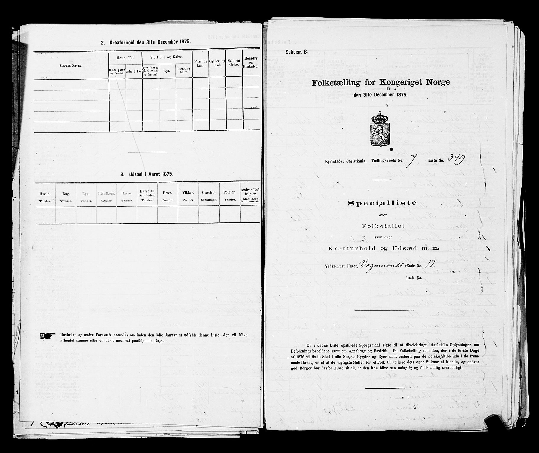 RA, 1875 census for 0301 Kristiania, 1875, p. 1040