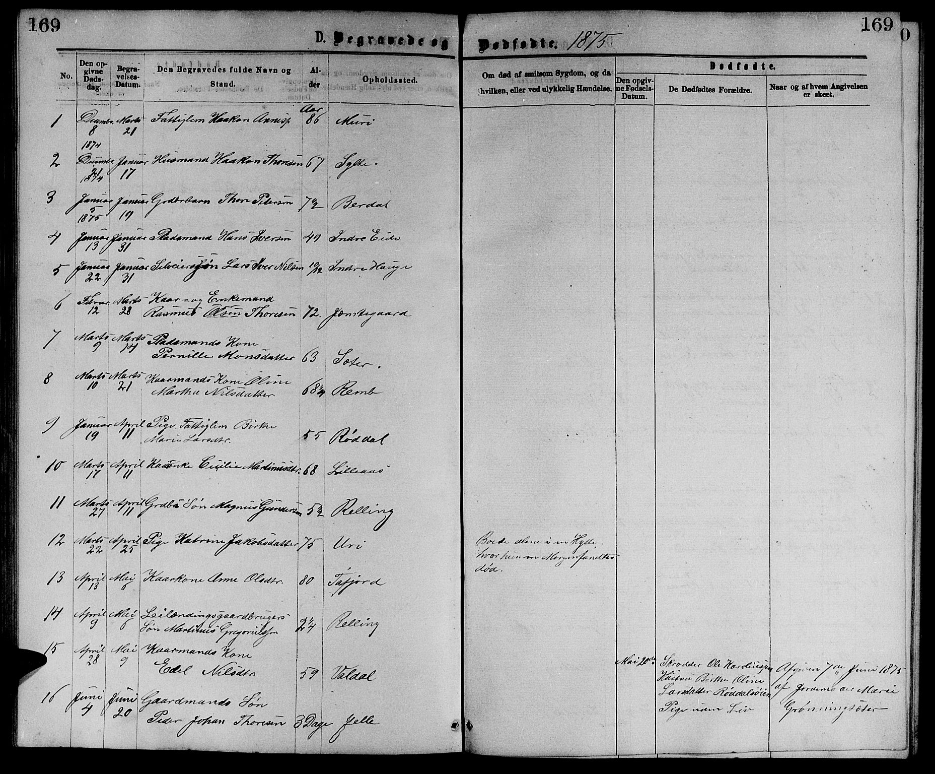 Ministerialprotokoller, klokkerbøker og fødselsregistre - Møre og Romsdal, AV/SAT-A-1454/519/L0262: Parish register (copy) no. 519C03, 1866-1884, p. 169