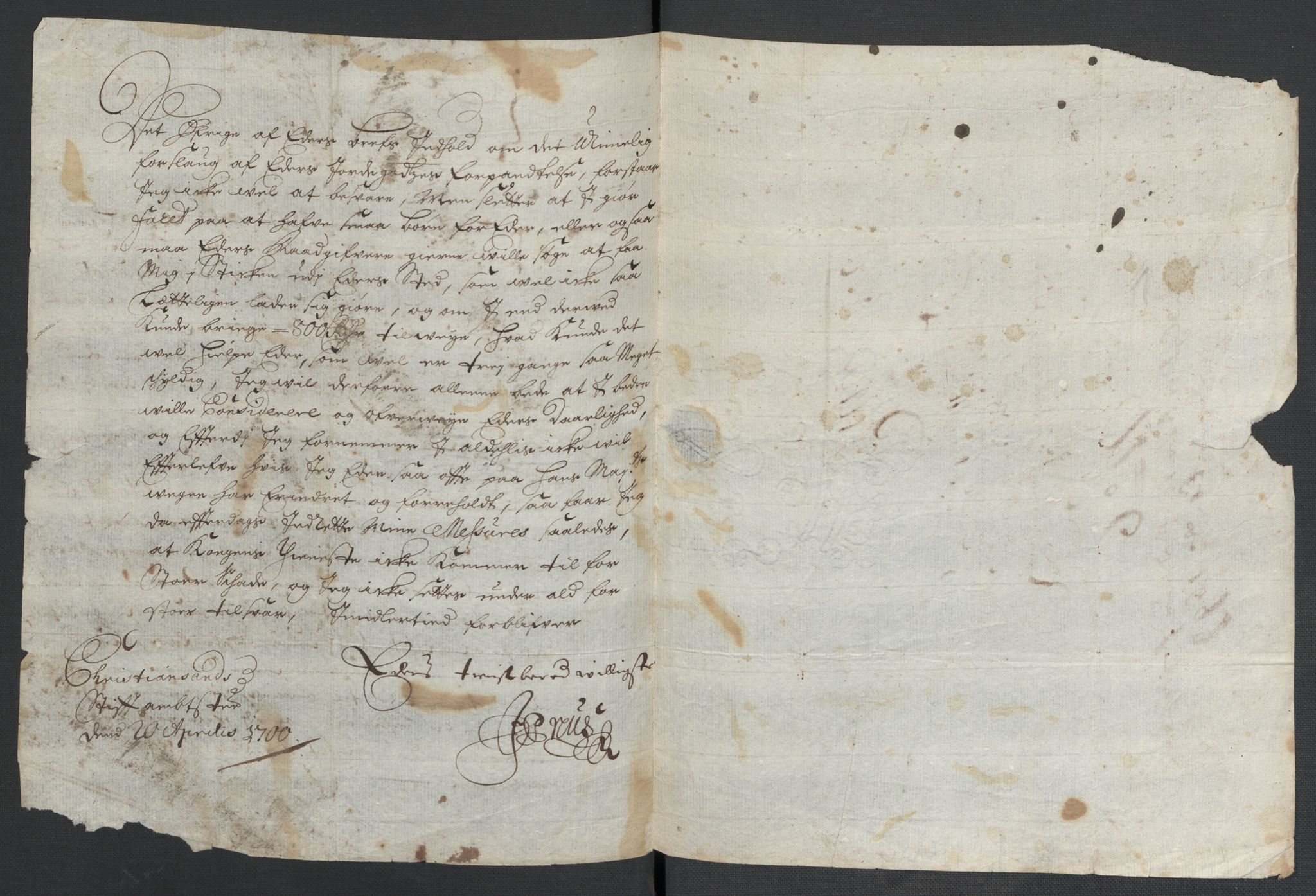 Rentekammeret inntil 1814, Reviderte regnskaper, Fogderegnskap, AV/RA-EA-4092/R39/L2314: Fogderegnskap Nedenes, 1698-1699, p. 296