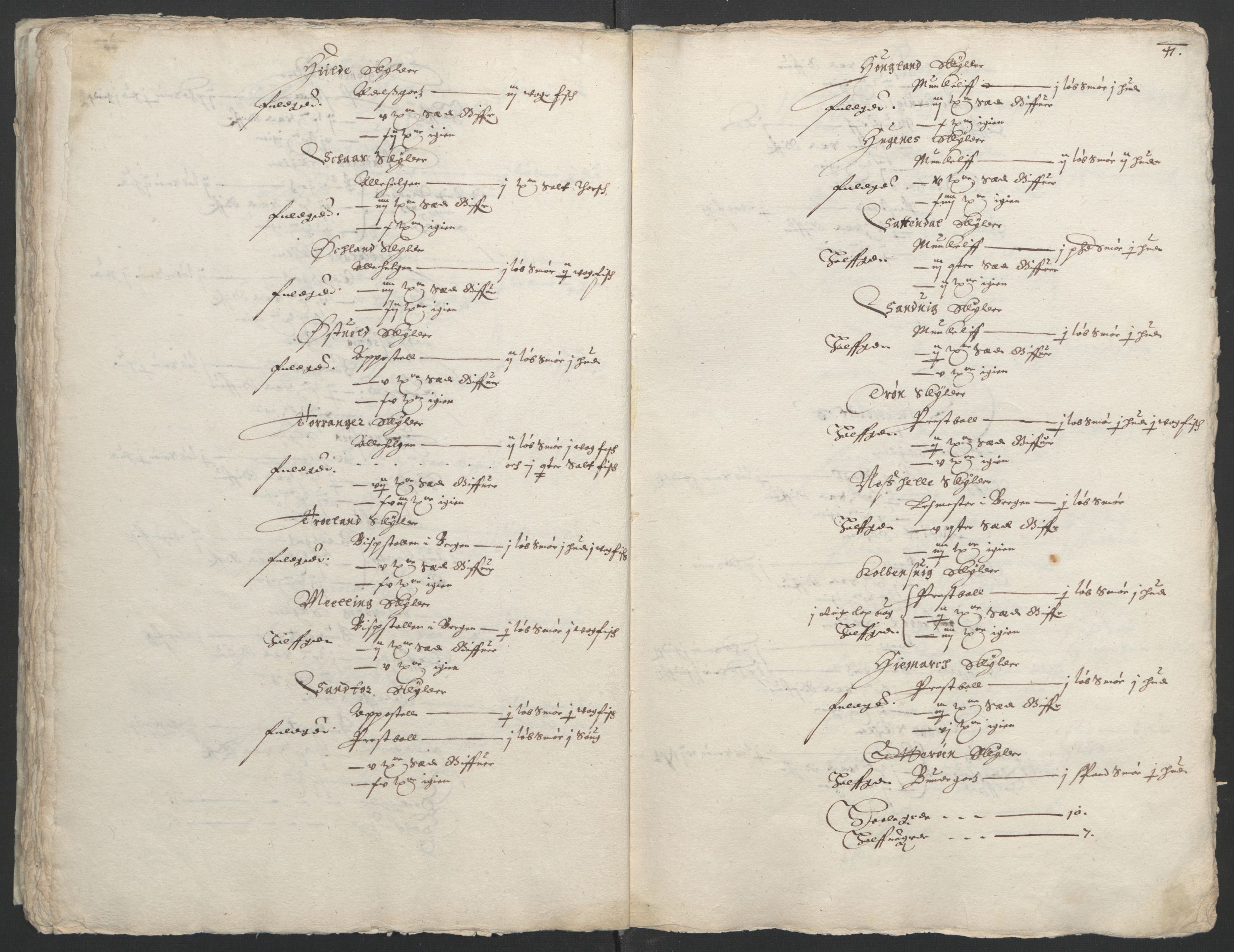 Stattholderembetet 1572-1771, AV/RA-EA-2870/Ek/L0004/0001: Jordebøker til utlikning av garnisonsskatt 1624-1626: / Jordebøker for Bergenhus len, 1626, p. 45