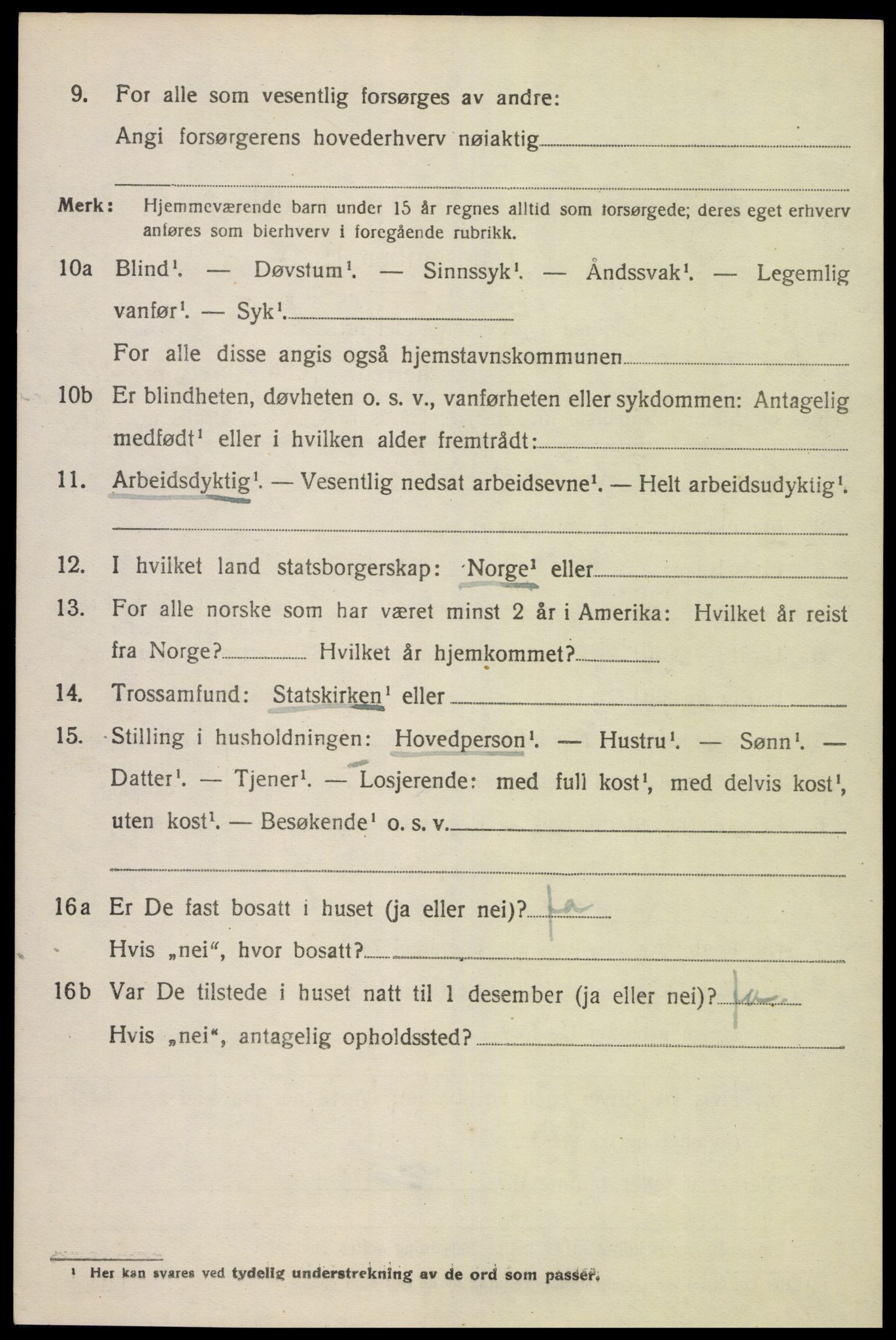 SAK, 1920 census for Sør-Audnedal, 1920, p. 6408