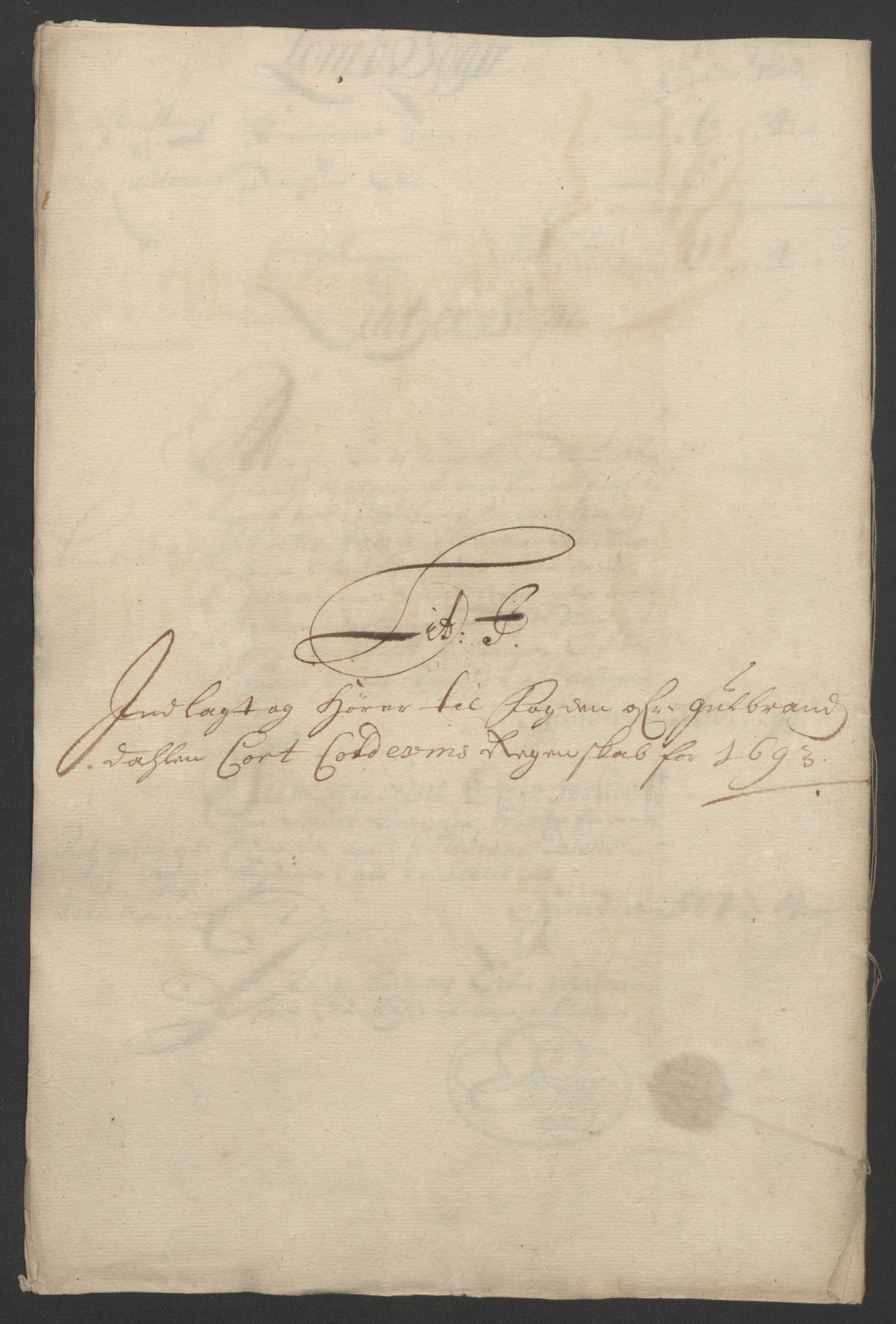 Rentekammeret inntil 1814, Reviderte regnskaper, Fogderegnskap, RA/EA-4092/R17/L1167: Fogderegnskap Gudbrandsdal, 1693, p. 318