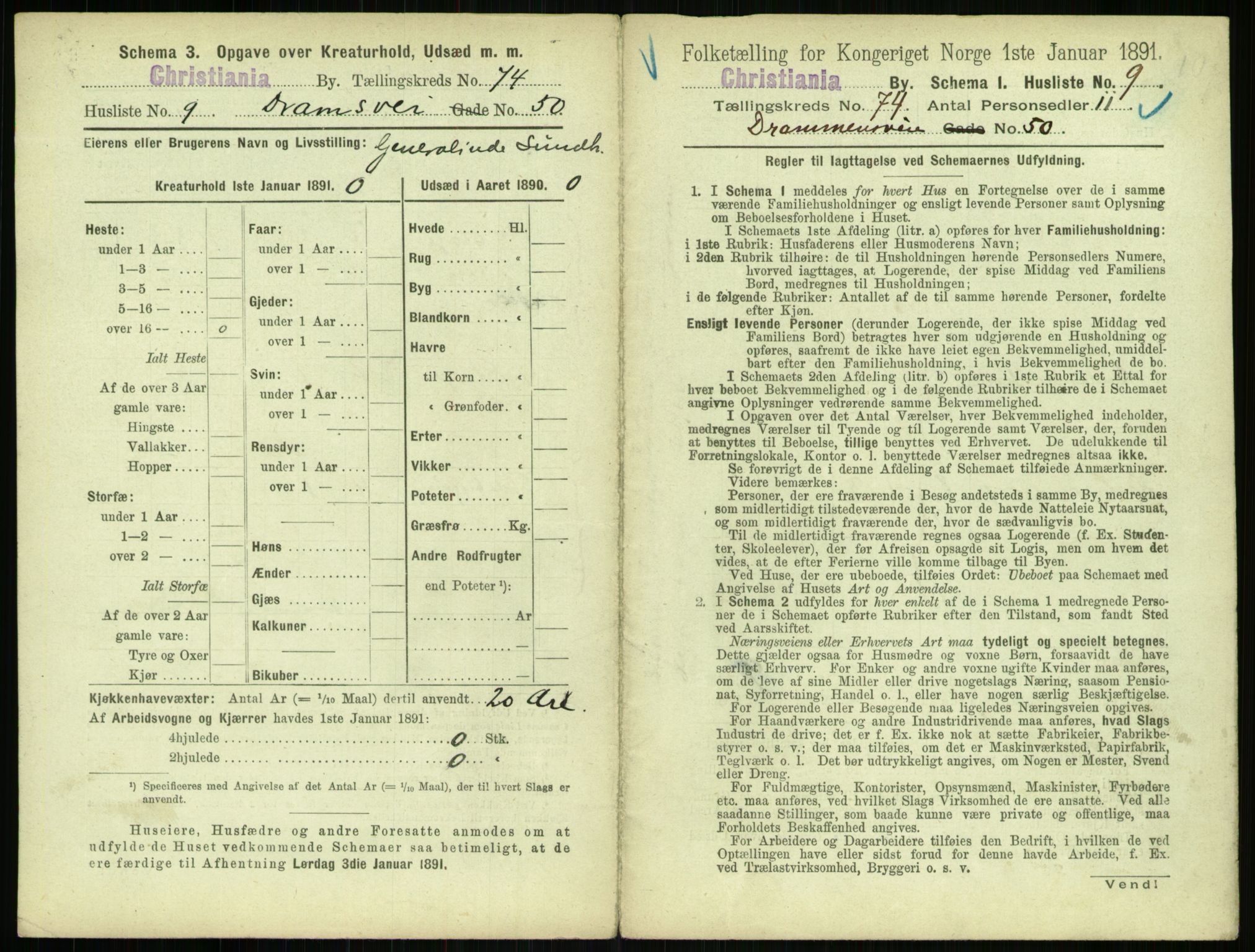 RA, 1891 census for 0301 Kristiania, 1891, p. 39617