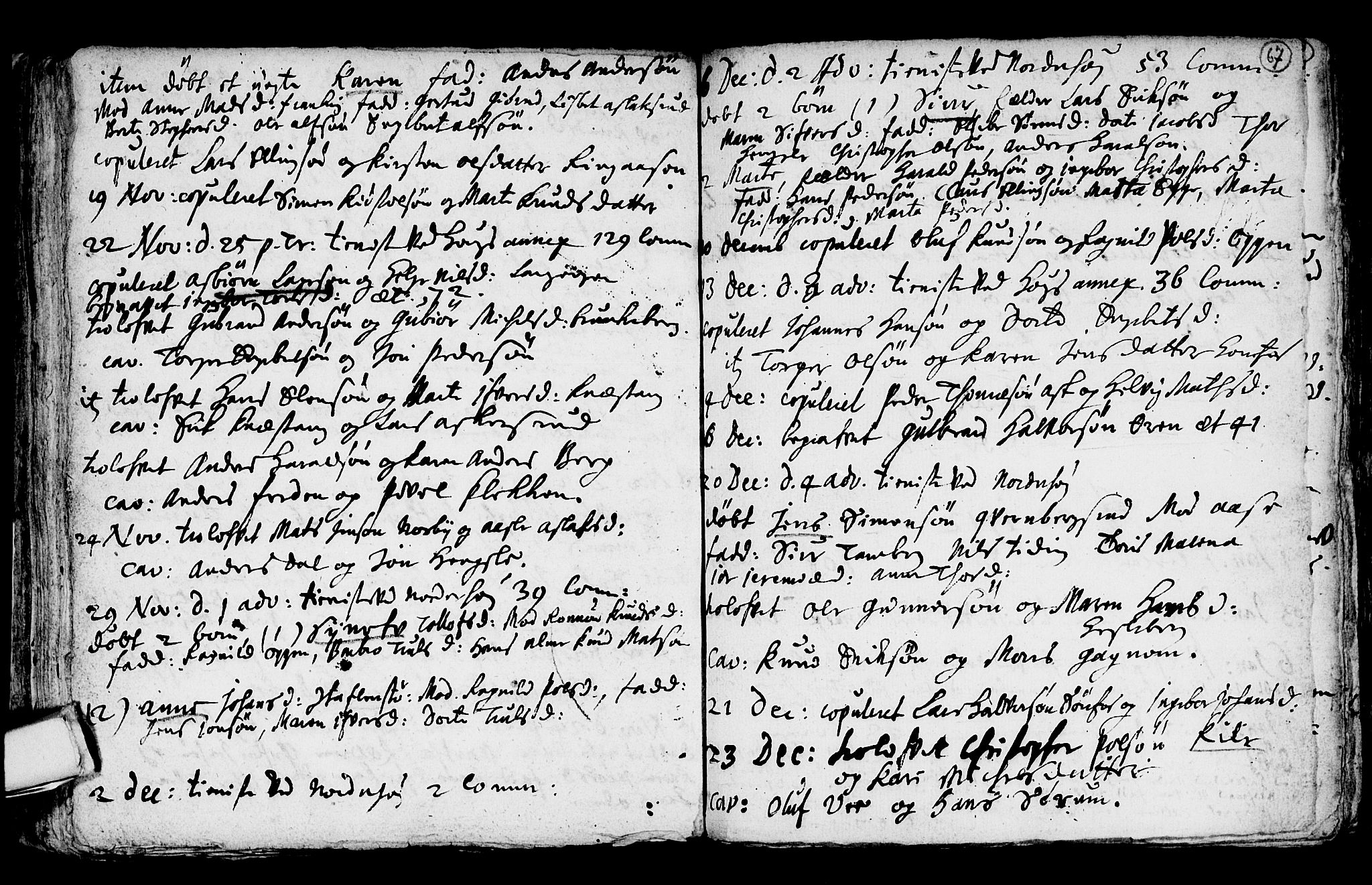 Norderhov kirkebøker, AV/SAKO-A-237/F/Fa/L0001: Parish register (official) no. 1, 1704-1716, p. 67