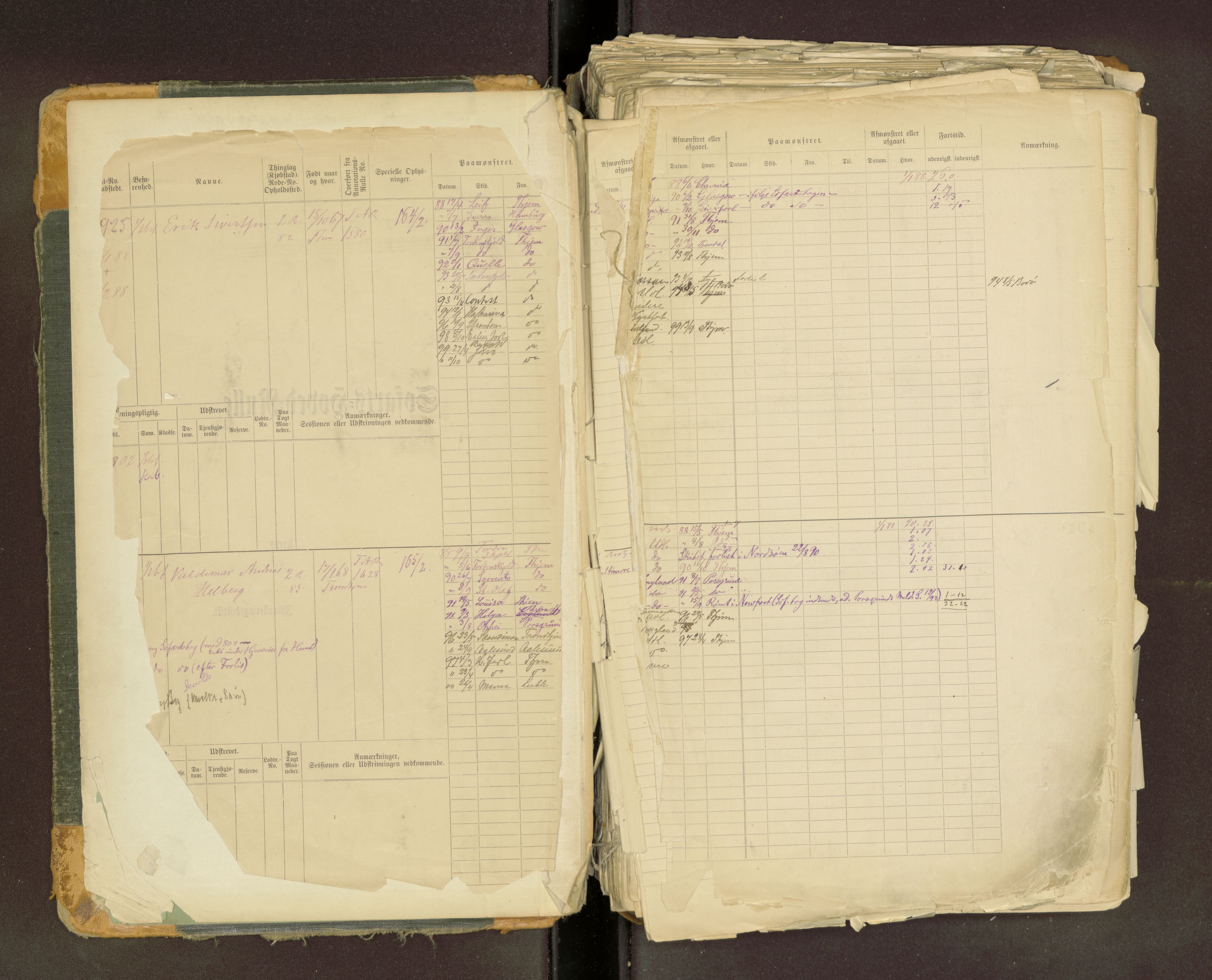 Trondheim sjømannskontor, AV/SAT-A-4709/2/1/1c/L0019: Sjøfartshovedrulle Patent1925-2880, 1888-1909