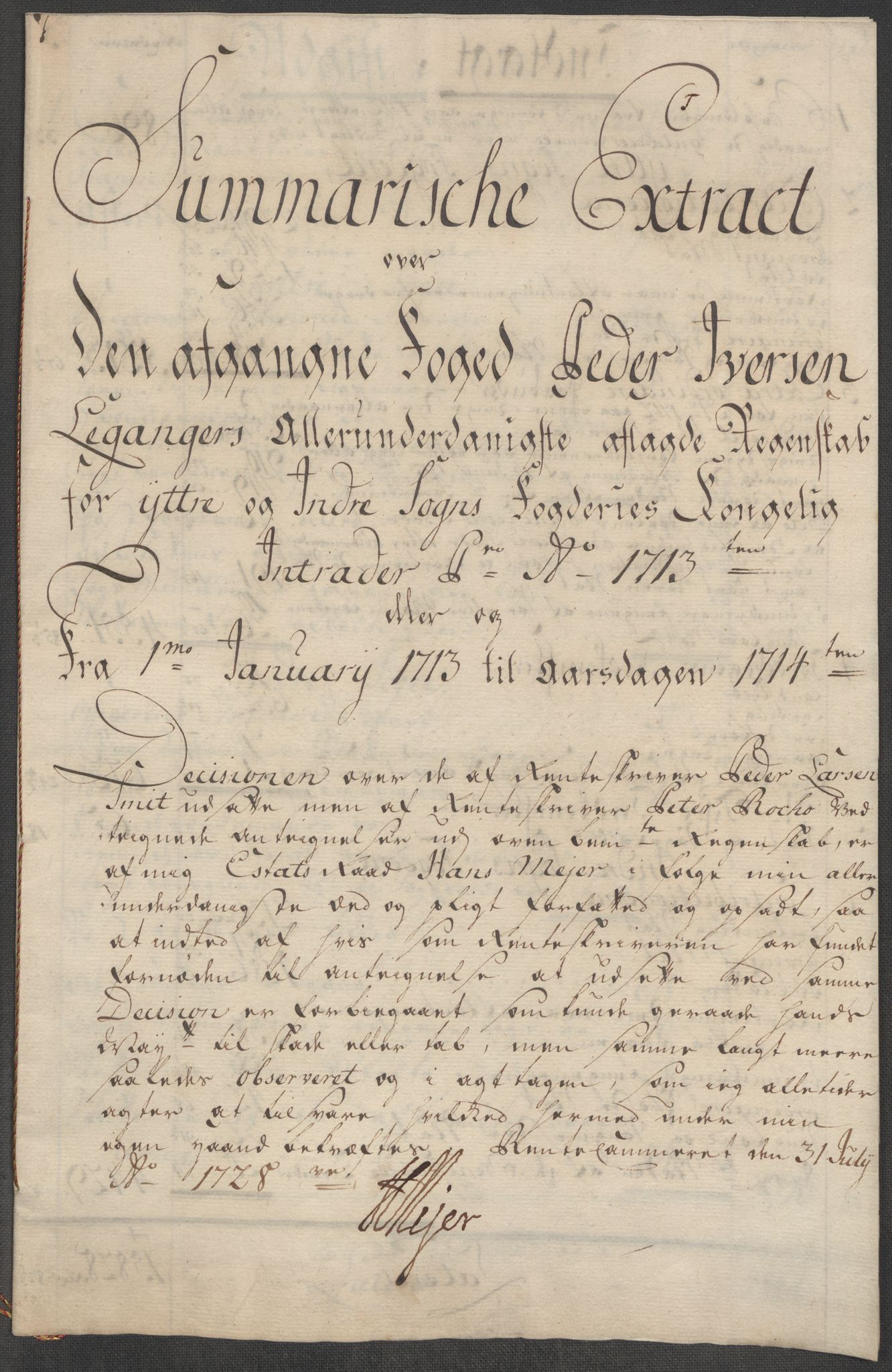 Rentekammeret inntil 1814, Reviderte regnskaper, Fogderegnskap, RA/EA-4092/R52/L3319: Fogderegnskap Sogn, 1713-1714, p. 18