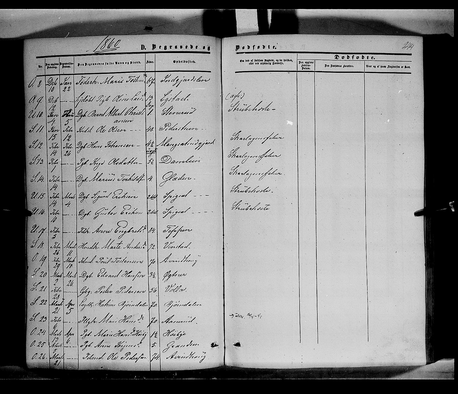 Sør-Odal prestekontor, SAH/PREST-030/H/Ha/Haa/L0002: Parish register (official) no. 2, 1859-1863, p. 244