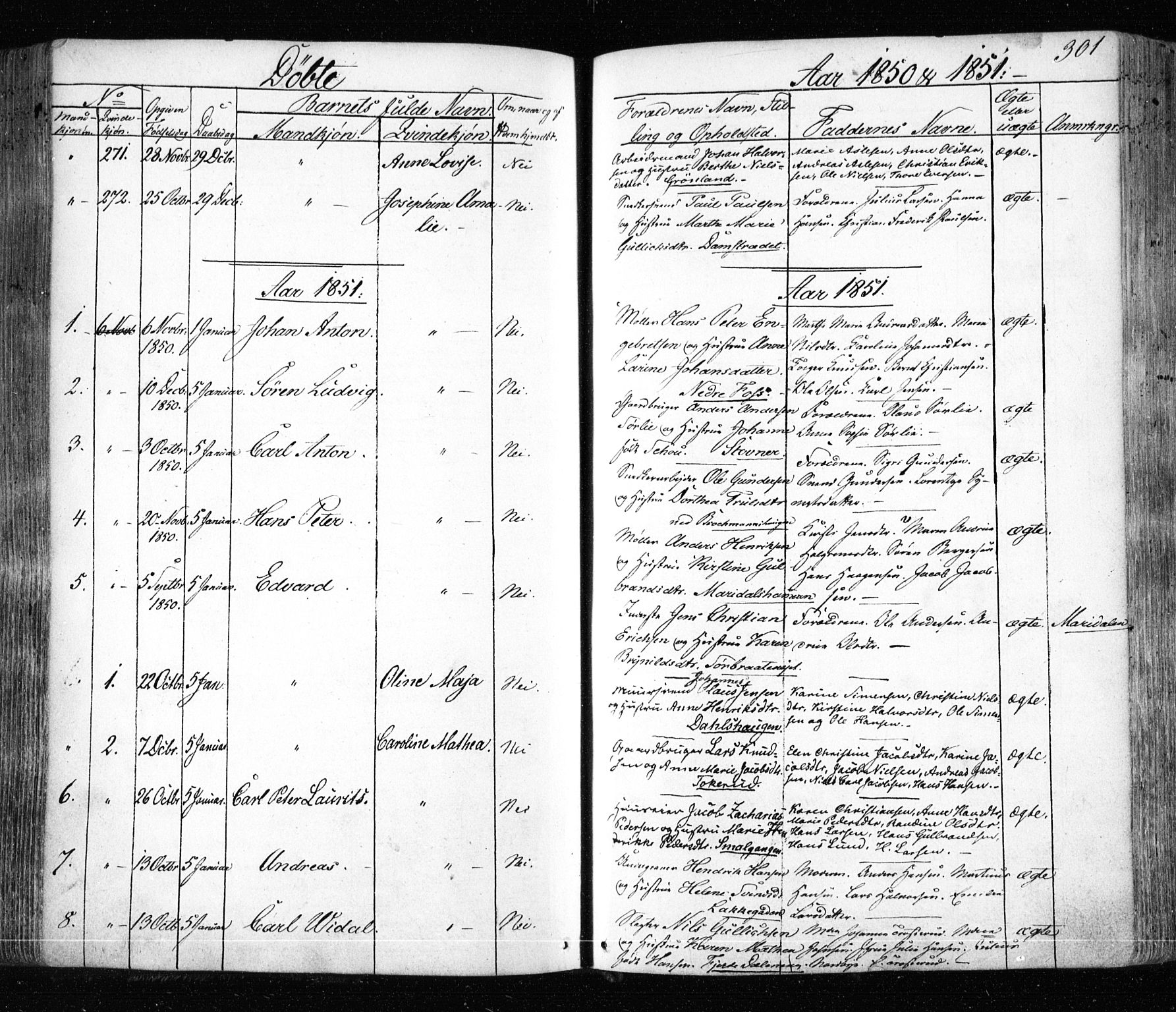 Aker prestekontor kirkebøker, SAO/A-10861/F/L0019: Parish register (official) no. 19, 1842-1852, p. 301