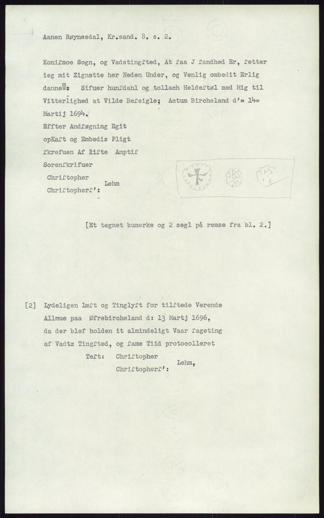 Samlinger til kildeutgivelse, Diplomavskriftsamlingen, AV/RA-EA-4053/H/Ha, p. 2648