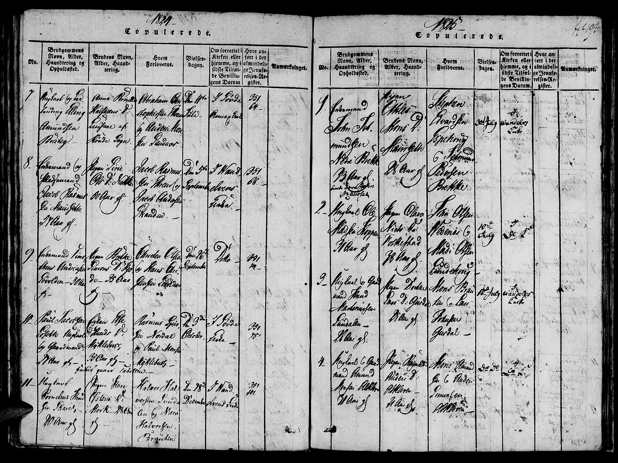 Ministerialprotokoller, klokkerbøker og fødselsregistre - Møre og Romsdal, AV/SAT-A-1454/501/L0004: Parish register (official) no. 501A04, 1816-1831, p. 198