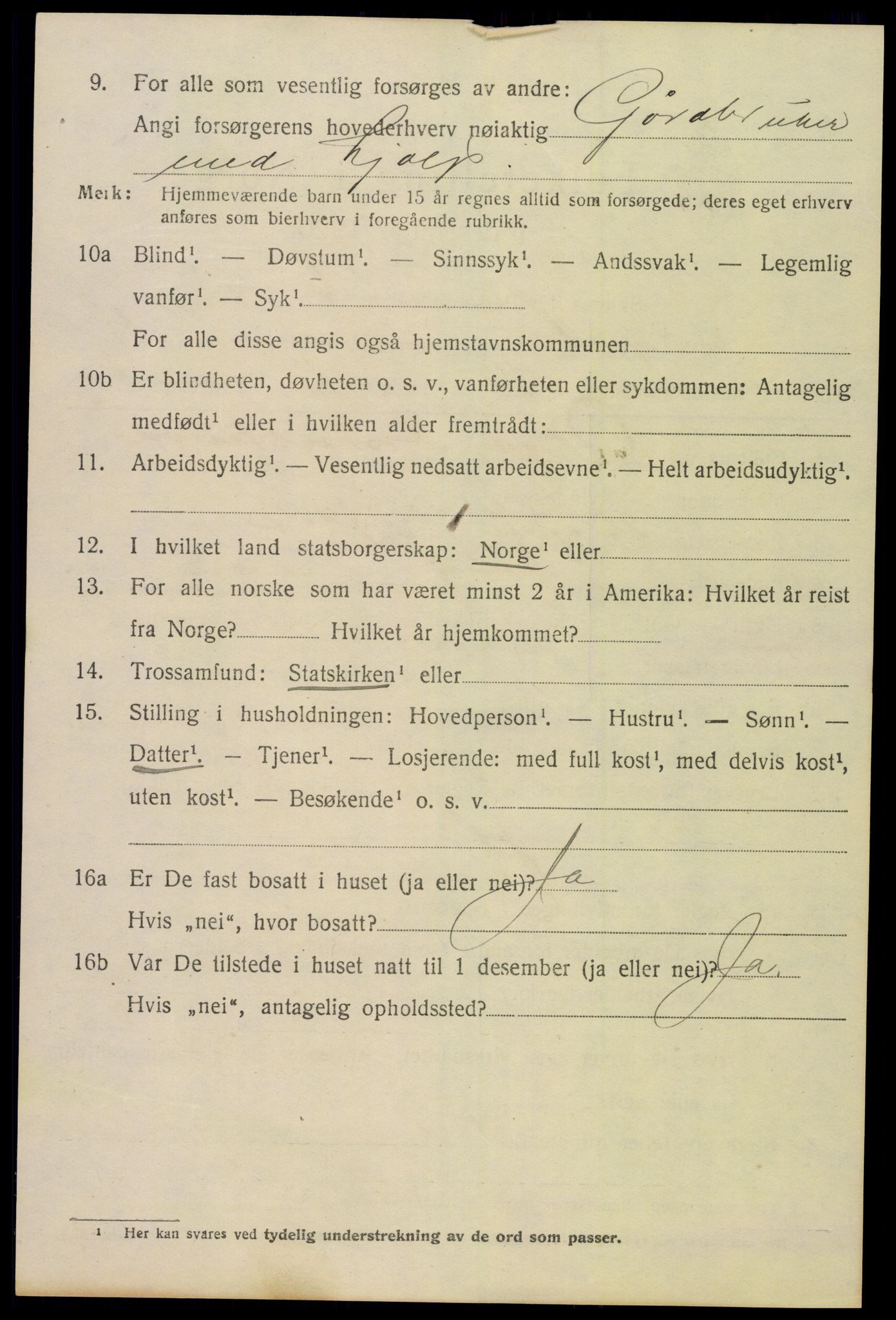 SAH, 1920 census for Vang (Hedmark), 1920, p. 13814